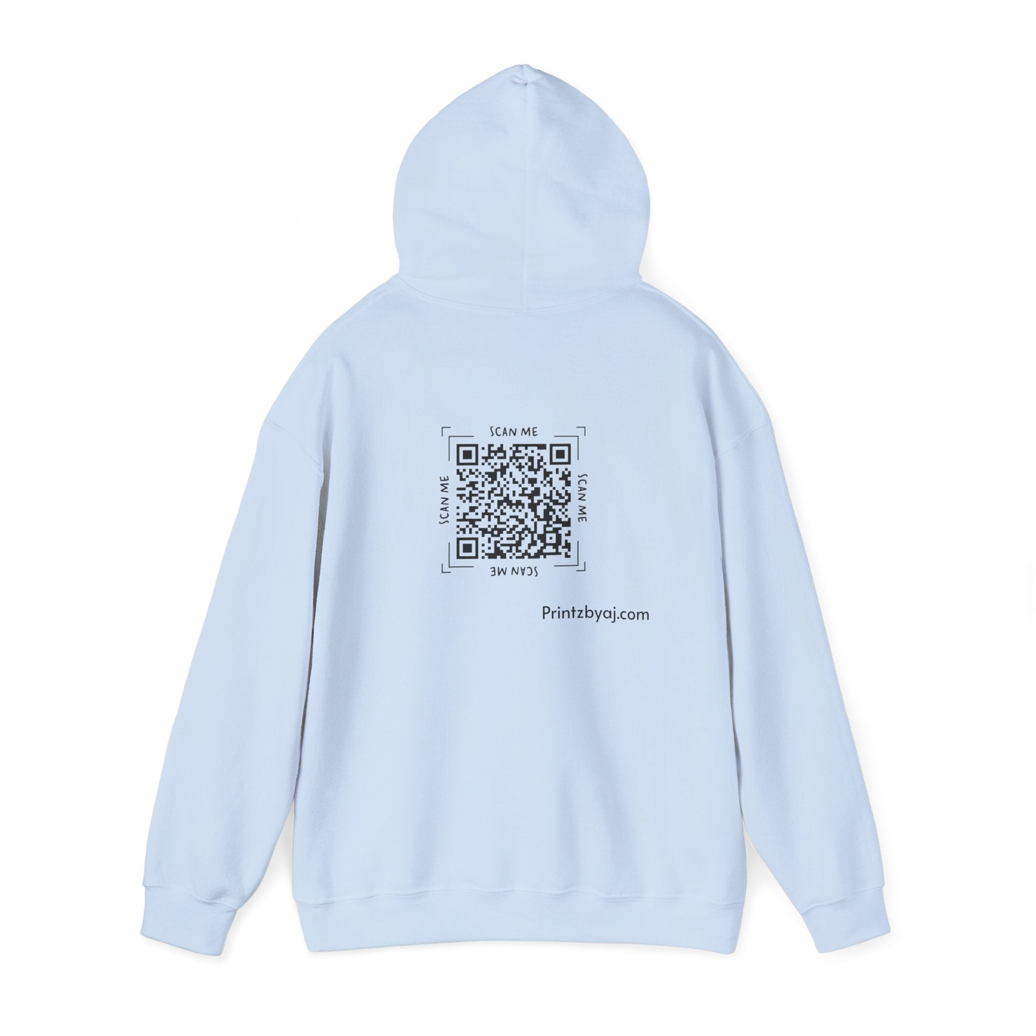 Beast Mode Emoji Hoodie with QR Code Back — Funny Gym Motivation Sweatshirt