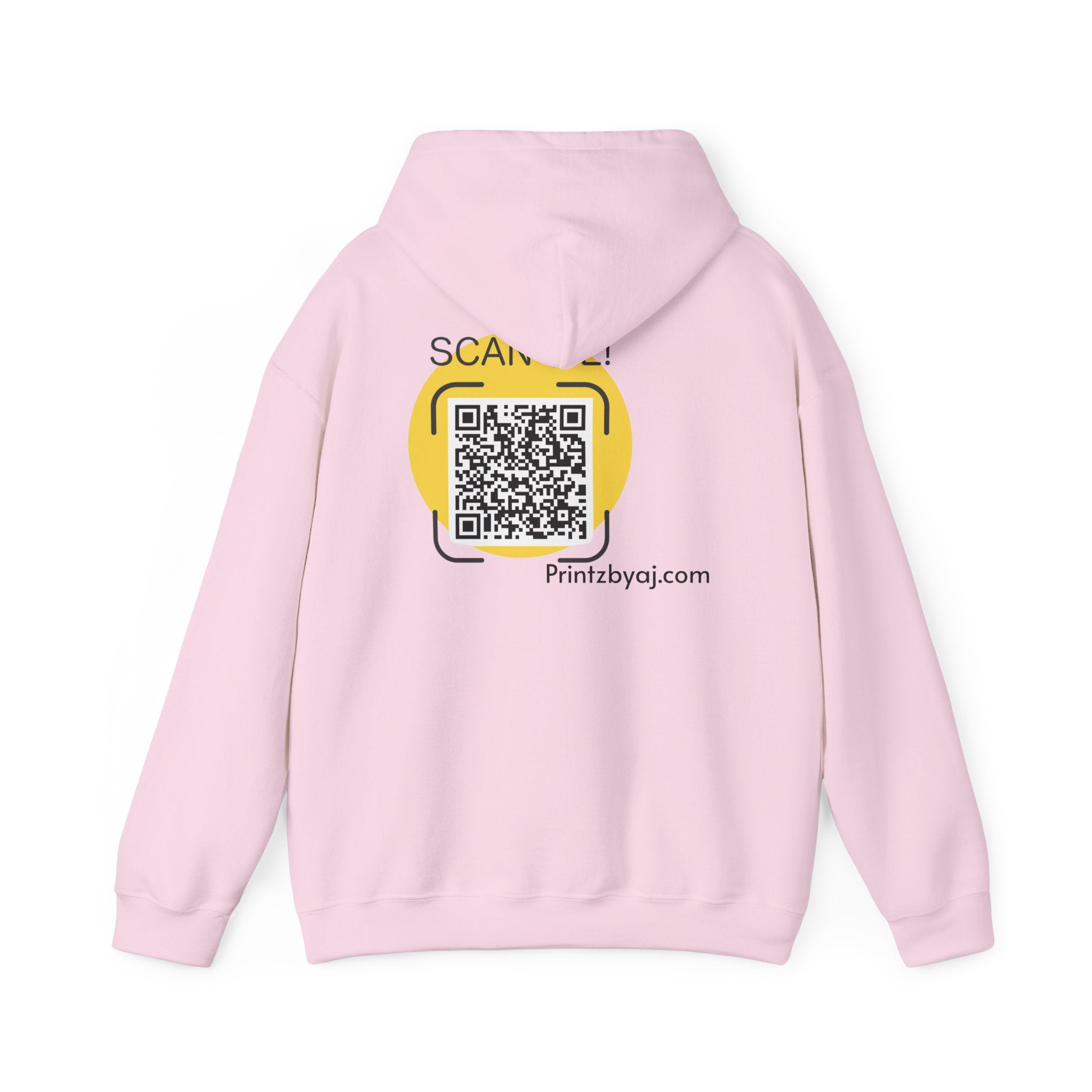 80's Mode Hoodie - Retro 1980s Script Pullover with Back QR Code