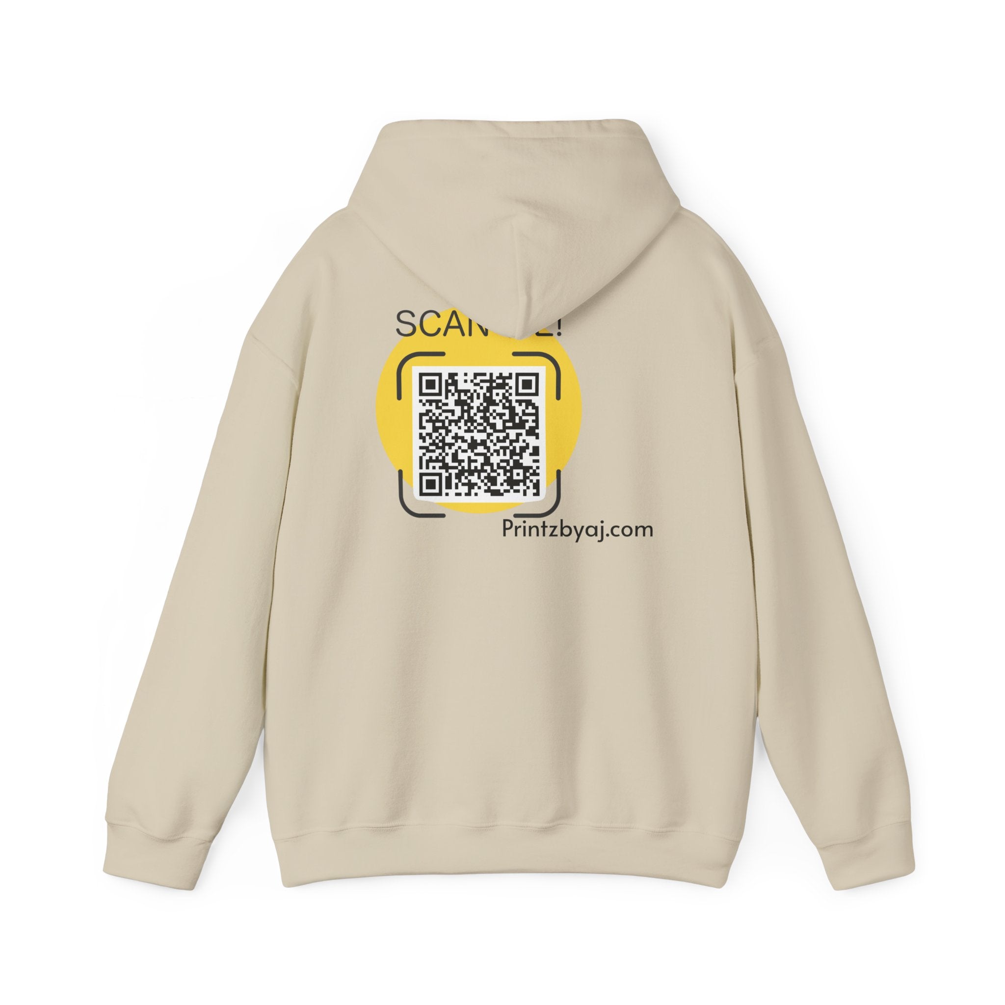 80's Mode Hoodie - Retro 1980s Script Pullover with Back QR Code