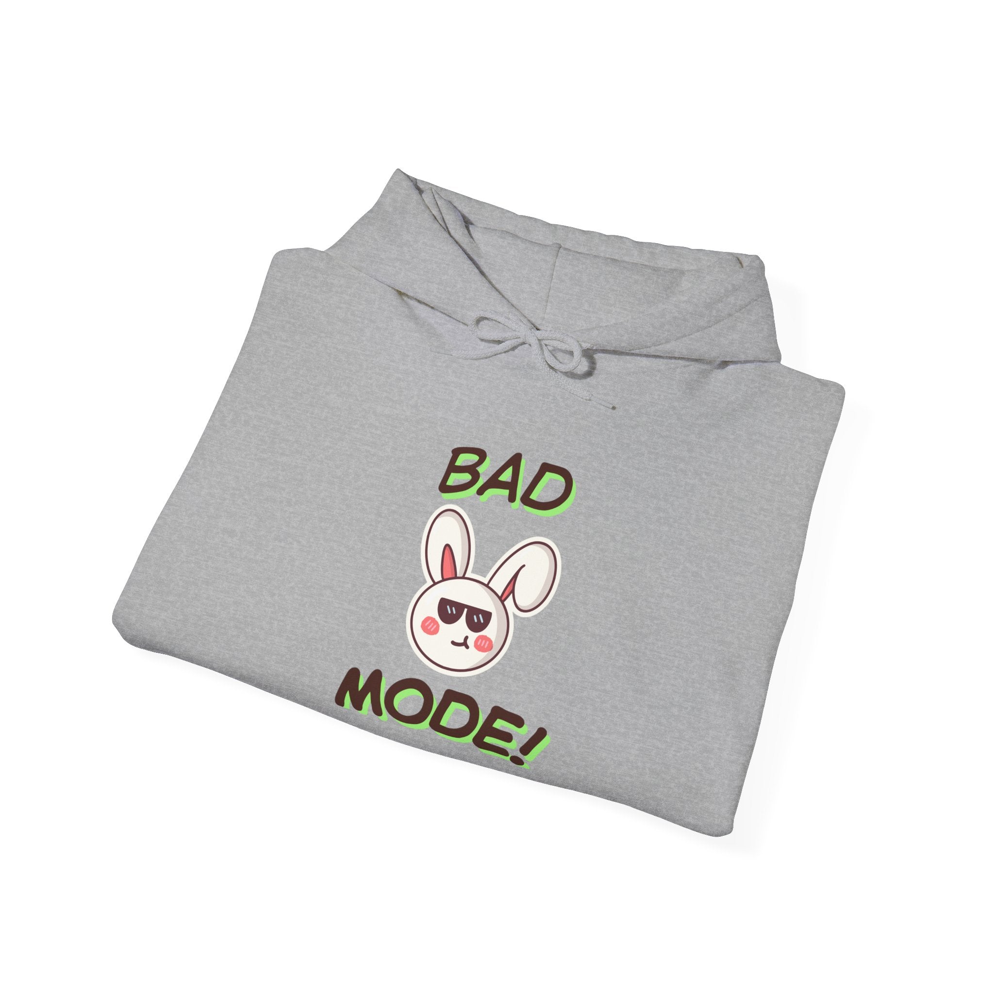 Bad "Bunny" Mode Hoodie — Cute Bunny 'Bad Mode!' Front + 'Scan Me' QR Back