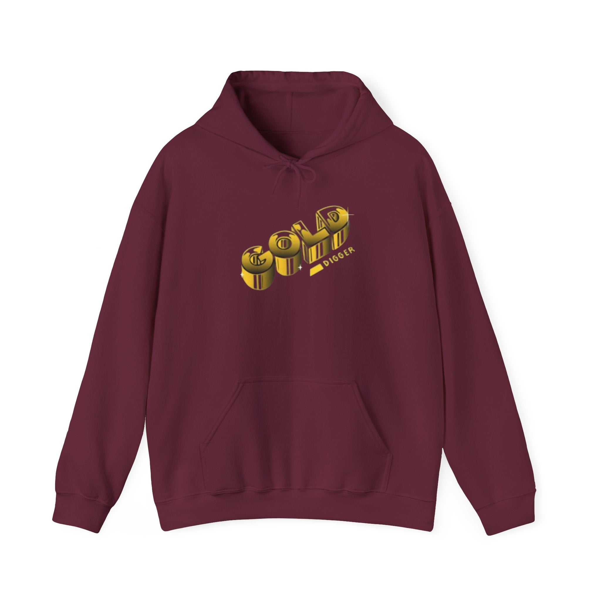 Graphic Hoodie — 3D Gold 'OWO' Design with QR Back Print