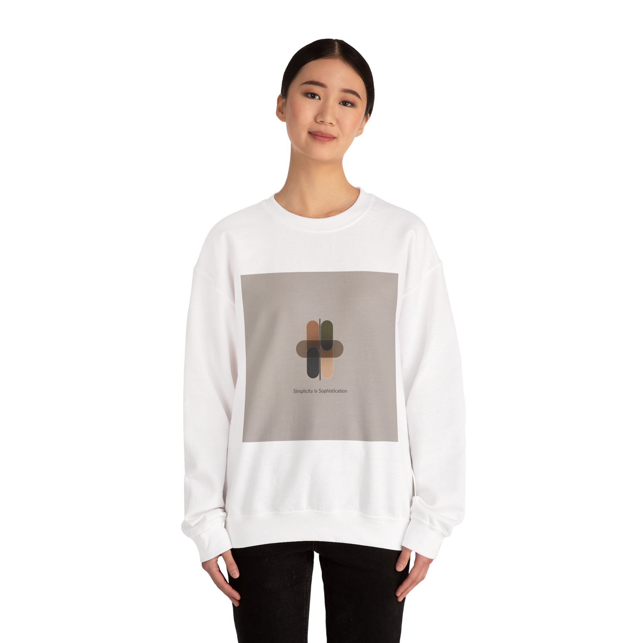 Minimal Geometric Motif Sweatshirt | Quiet Luxury, Neutral Minimalist