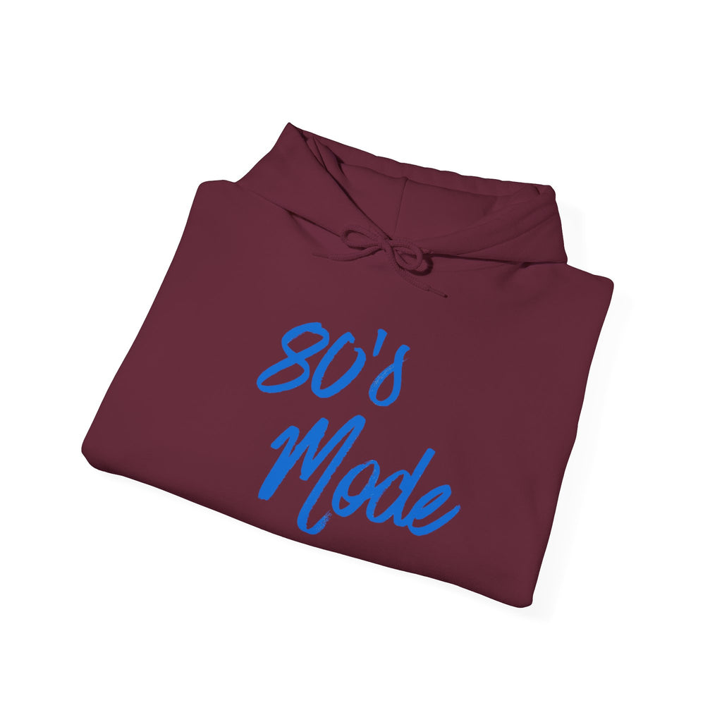 80's Mode Hoodie - Retro 1980s Script Pullover with Back QR Code