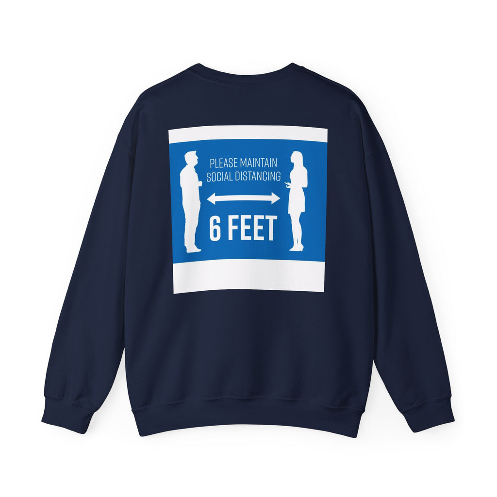 Crewneck Sweatshirt - "Anti Social Social Club" Front Logo & 6 Feet Social Distancing Back Graphic