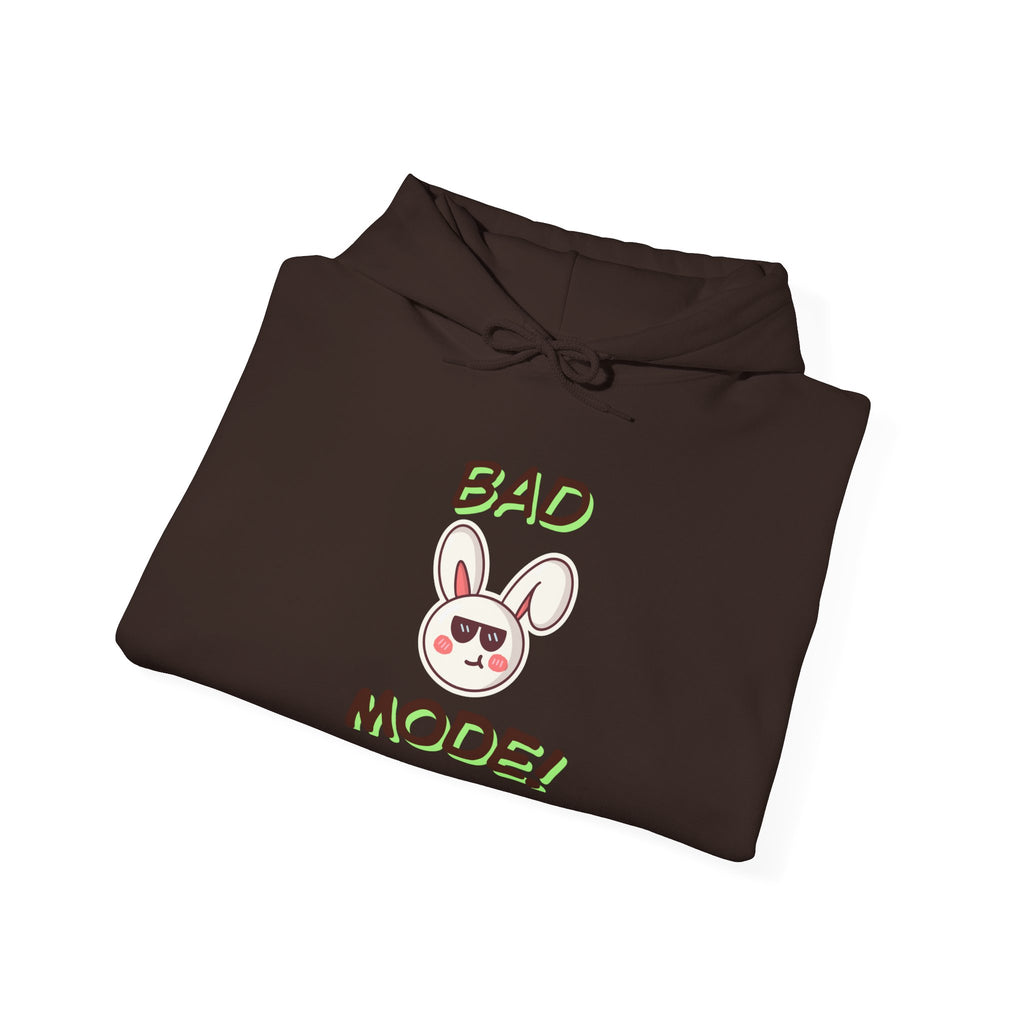 Bad "Bunny" Mode Hoodie — Cute Bunny 'Bad Mode!' Front + 'Scan Me' QR Back