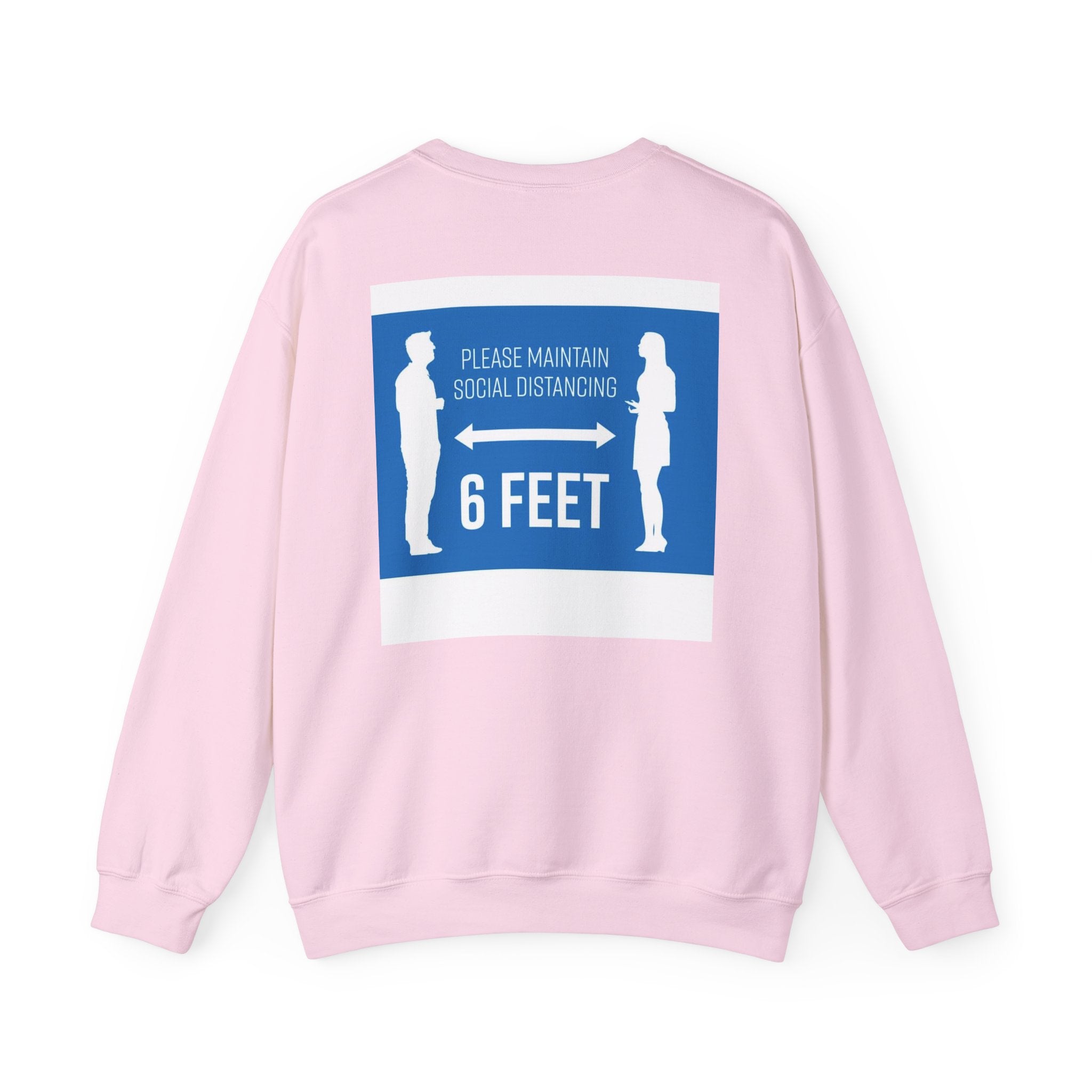 Crewneck Sweatshirt - "Anti Social Social Club" Front Logo & 6 Feet Social Distancing Back Graphic