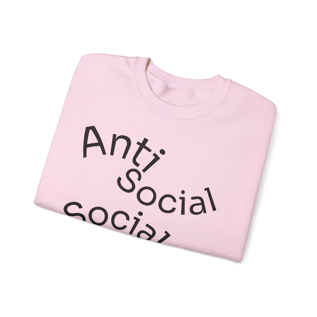 Crewneck Sweatshirt - "Anti Social Social Club" Front Logo & 6 Feet Social Distancing Back Graphic