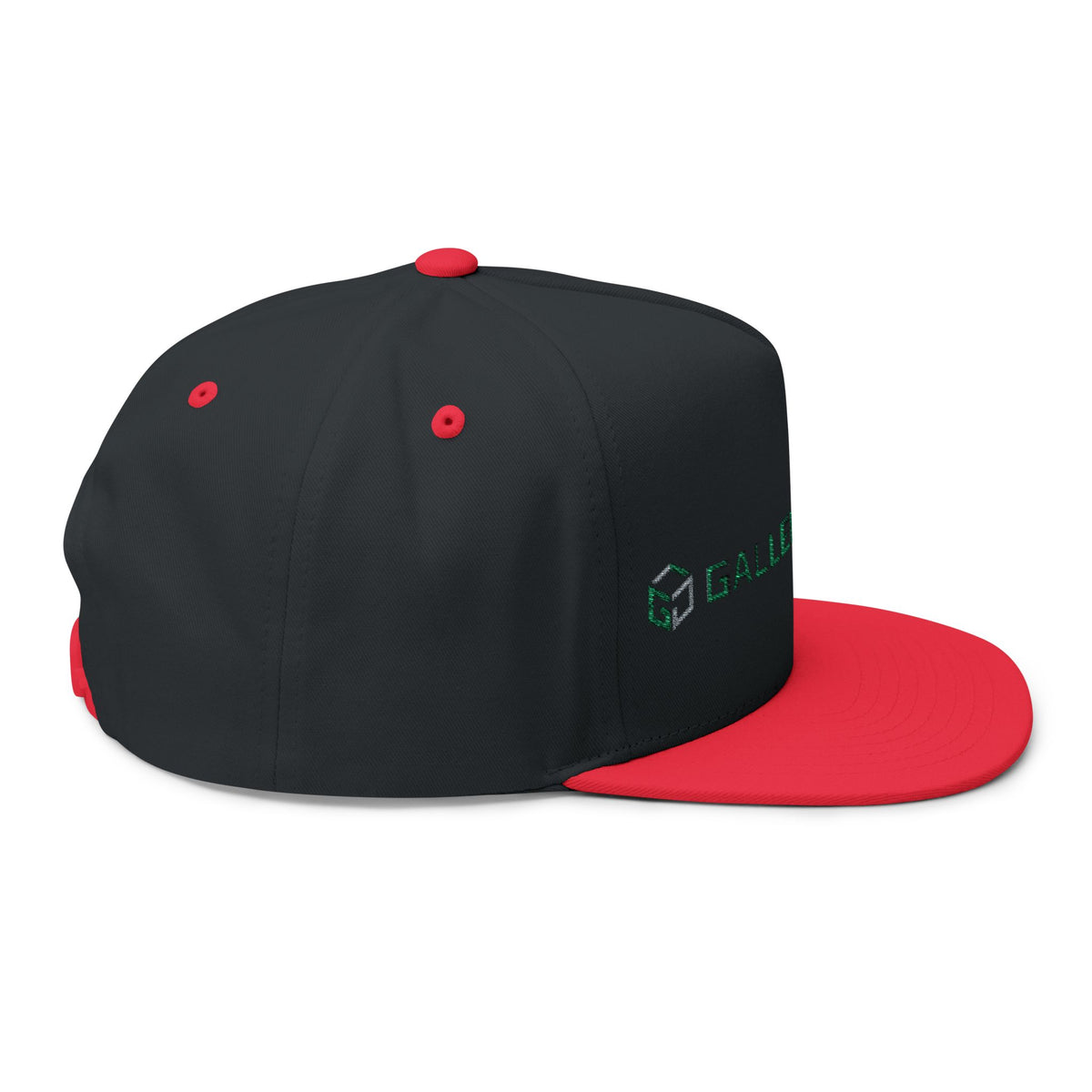 Embroidered Flat Bill Cap — GalleherDuffy Logo Snapback