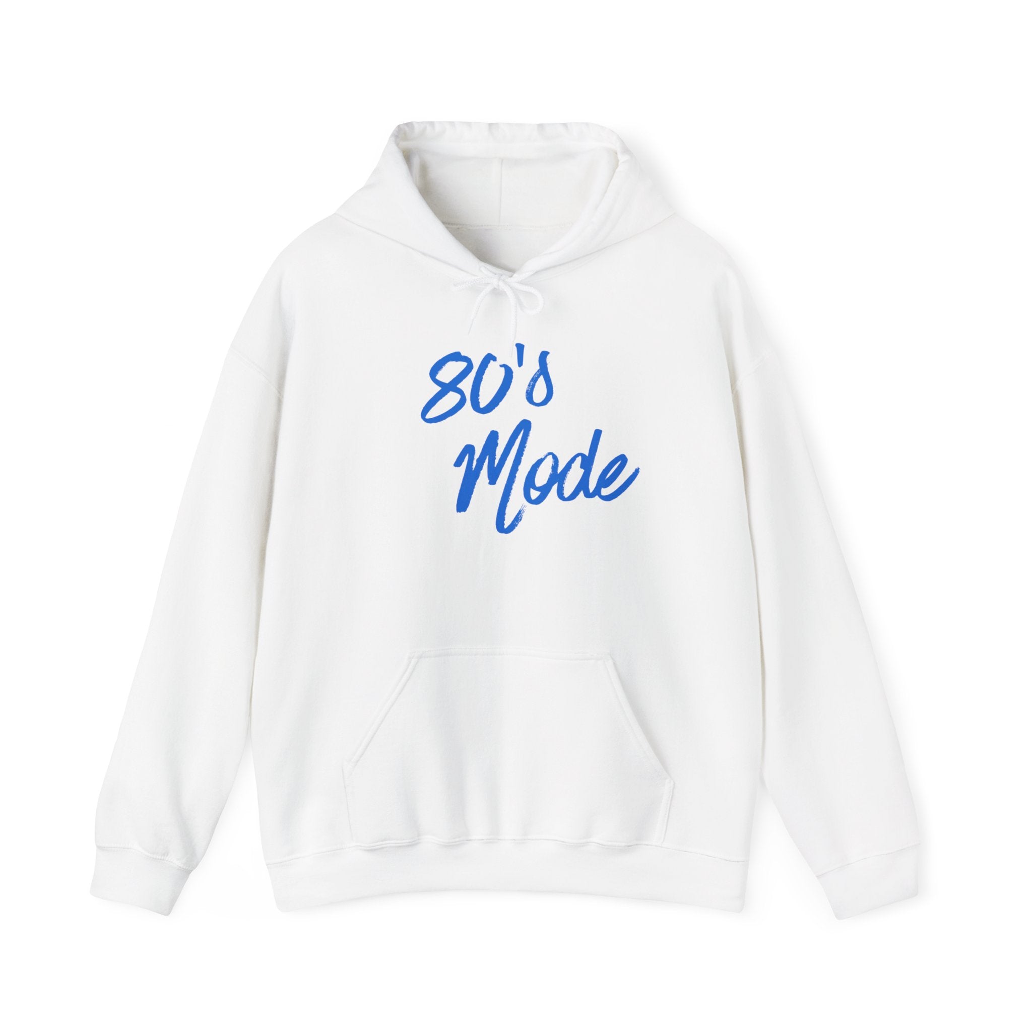 80's Mode Hoodie - Retro 1980s Script Pullover with Back QR Code