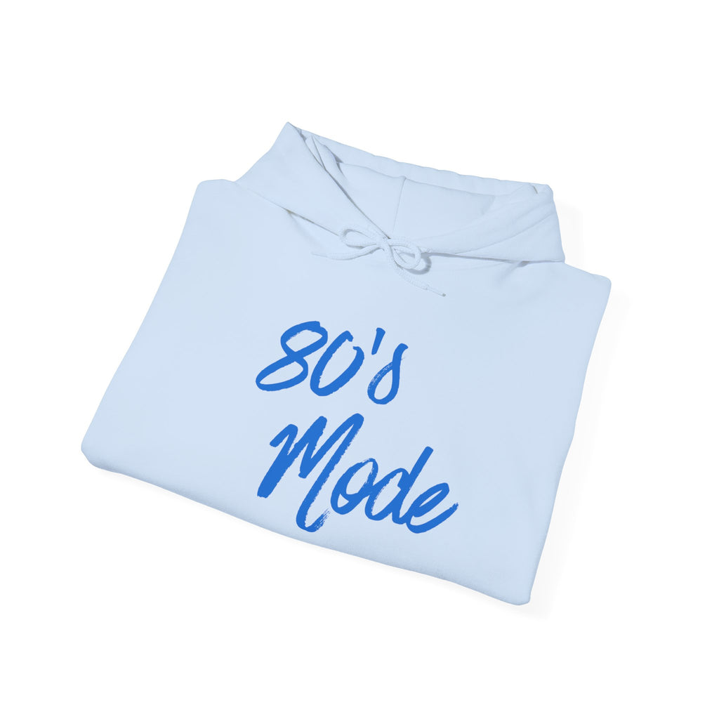 80's Mode Hoodie - Retro 1980s Script Pullover with Back QR Code