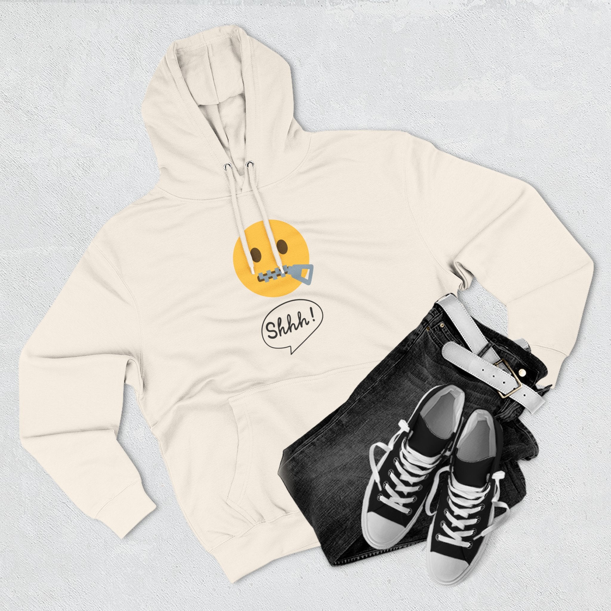 Hoodie — "Excuse Me?" QR Code Graphic Fleece Hoodie