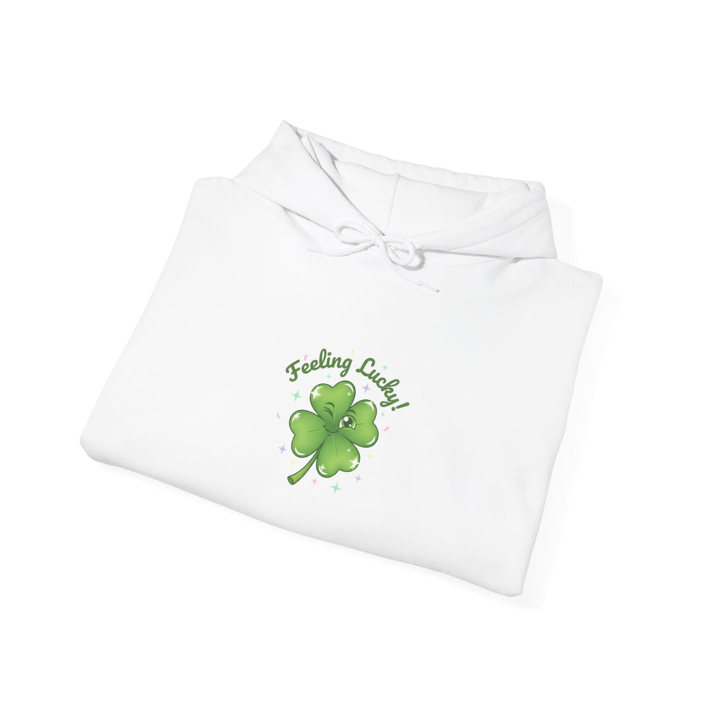 Feeling Lucky four leaf clover Hoodie | luck energy design, green luck