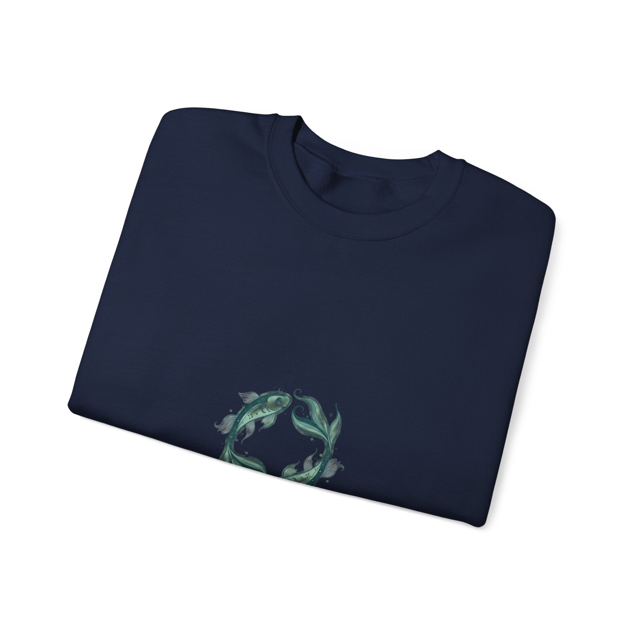 Pisces ribbon fish illustration Sweatshirt | zodiac Pisces symbol, duality art
