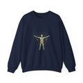 Space Dreamer retro rocket graphic Crewneck | mid-century space art, starburst pattern