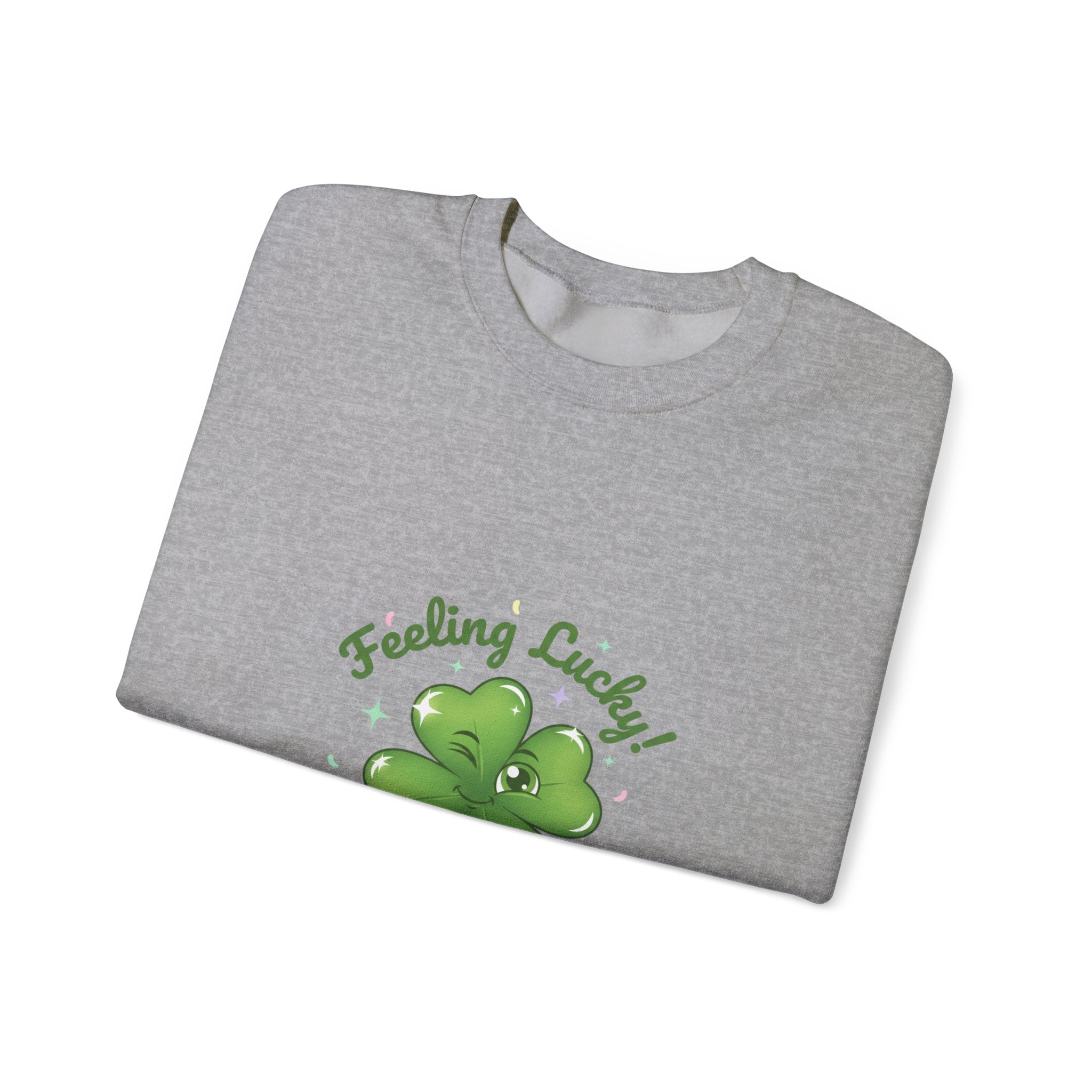 Feeling Lucky Clover Crewneck Sweatshirt | luck energy shirt, green luck design