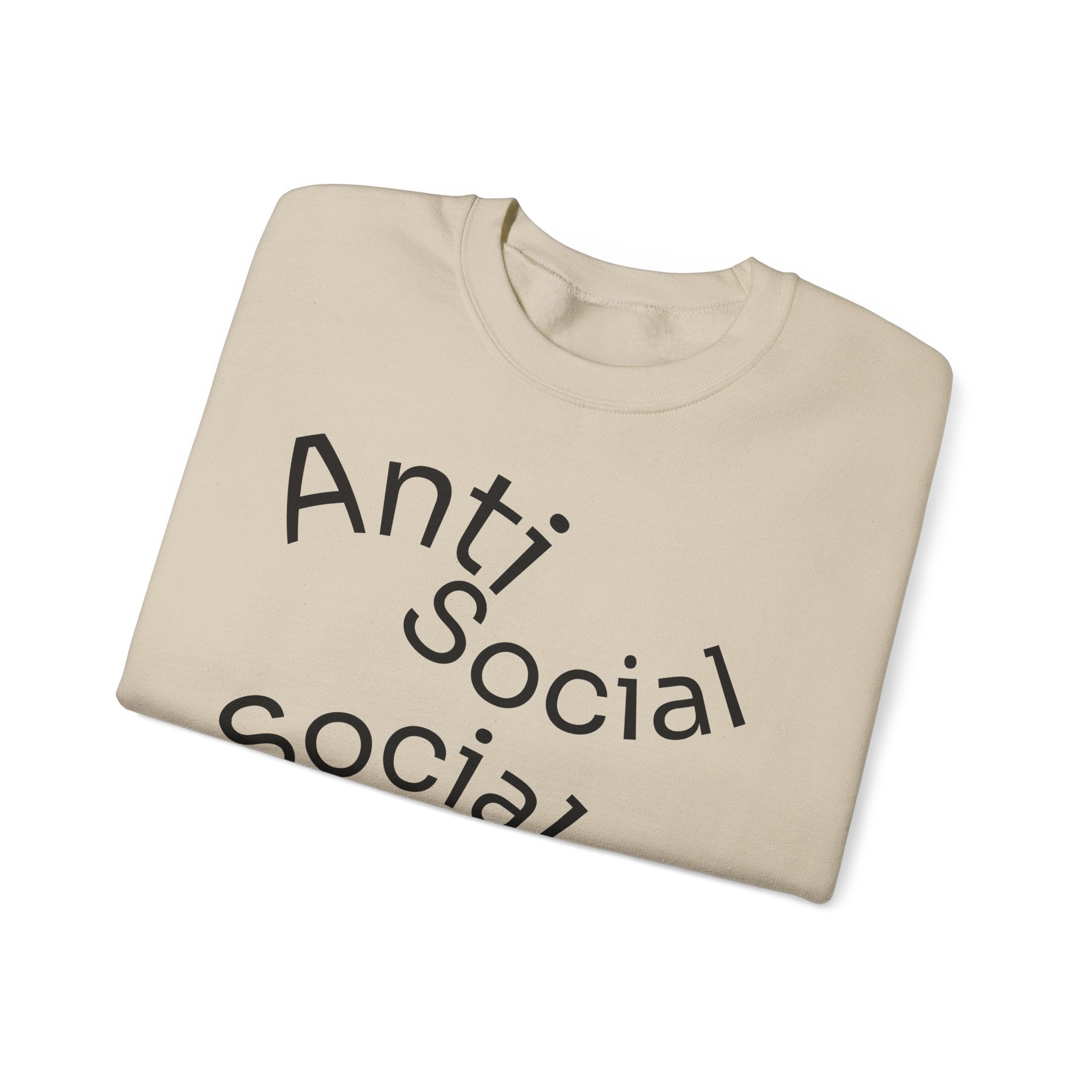 Crewneck Sweatshirt - "Anti Social Social Club" Front Logo & 6 Feet Social Distancing Back Graphic