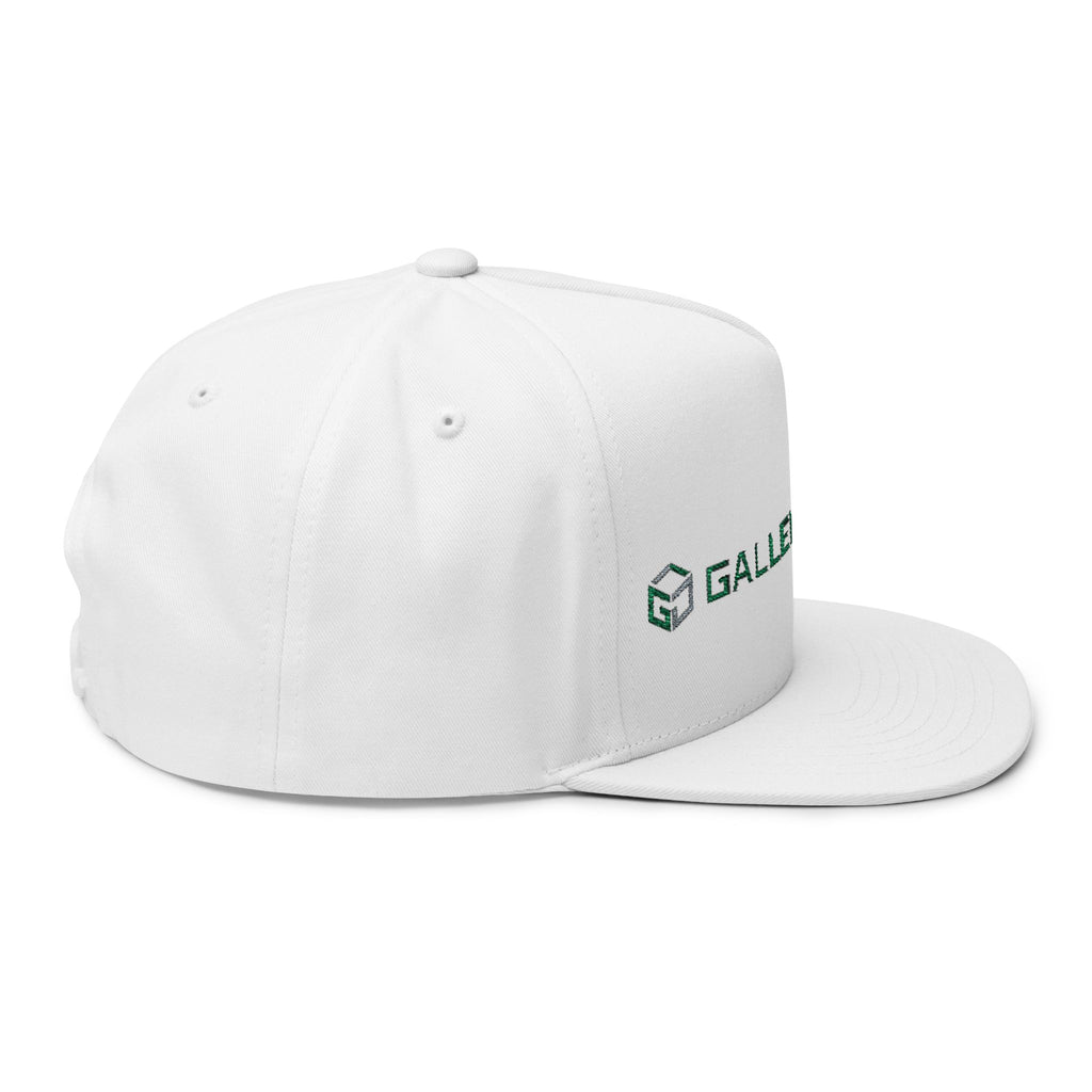 Embroidered Flat Bill Cap — GalleherDuffy Logo Snapback
