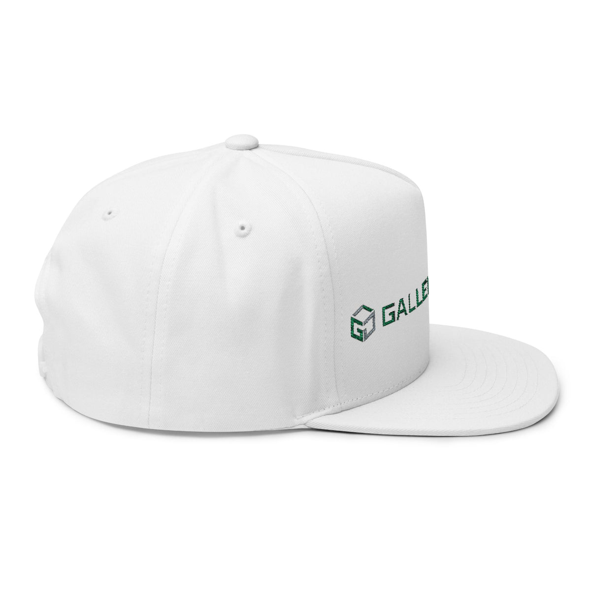 Embroidered Flat Bill Cap — GalleherDuffy Logo Snapback