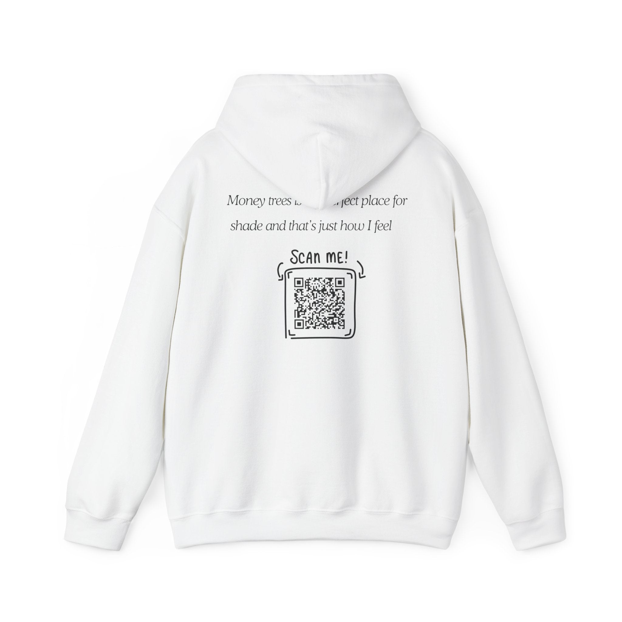Hoodie — "Shade & Rest" QR Tree Sketch Hoodie