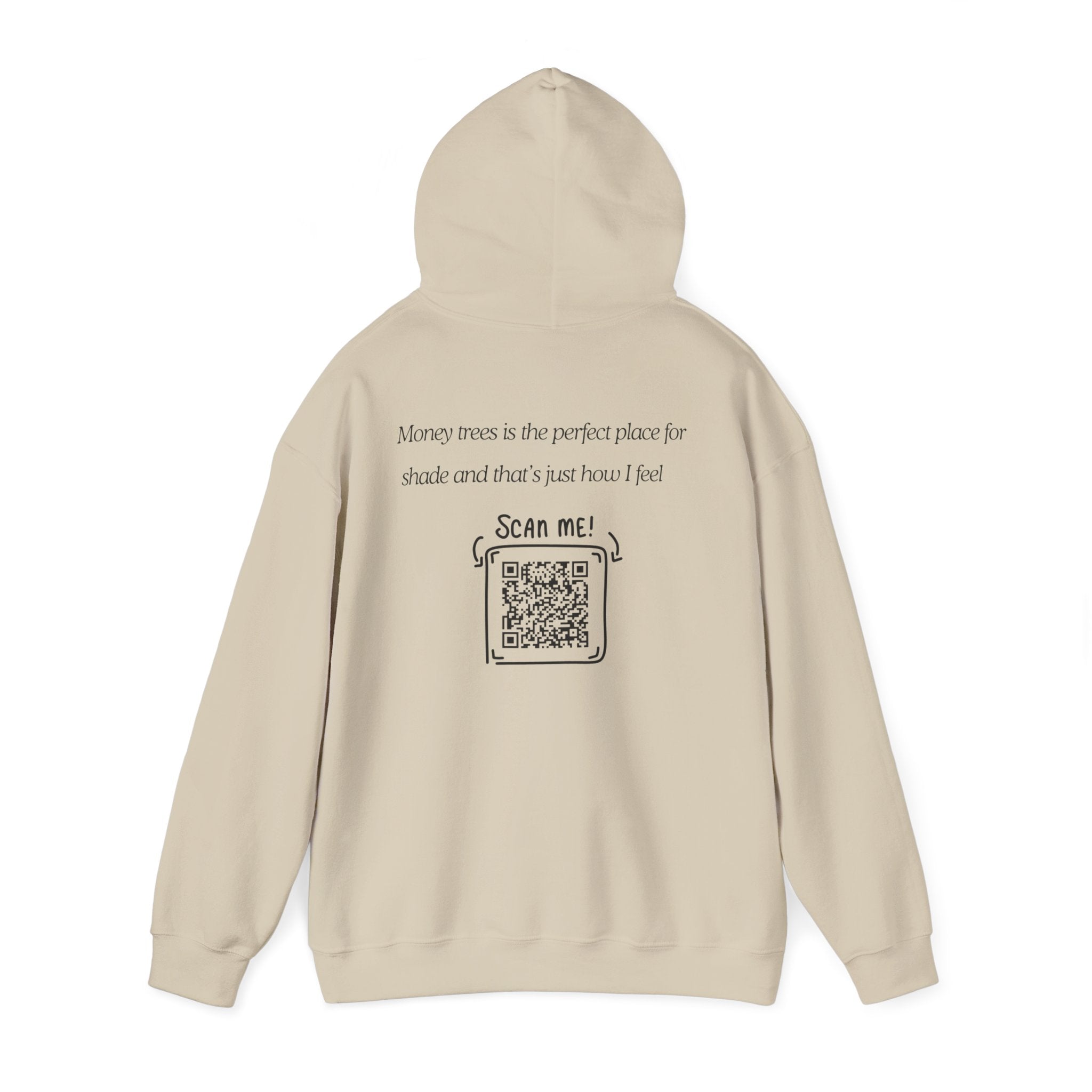 Hoodie — "Shade & Rest" QR Tree Sketch Hoodie