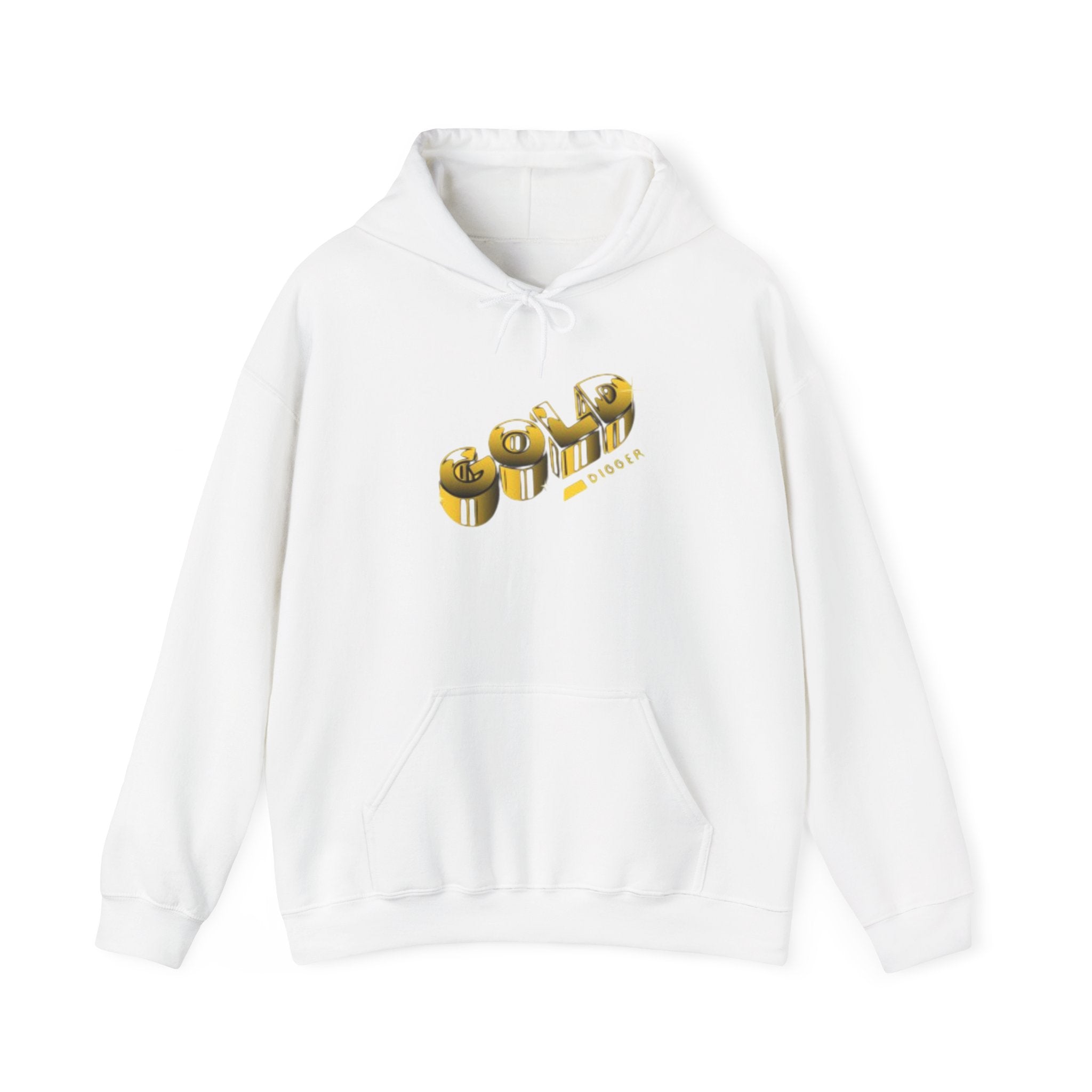 Graphic Hoodie — 3D Gold 'OWO' Design with QR Back Print