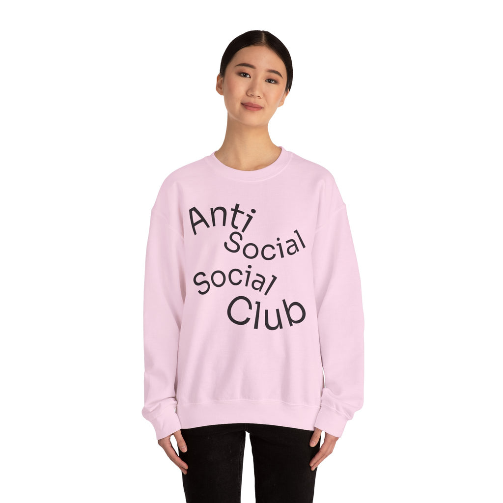 Crewneck Sweatshirt - "Anti Social Social Club" Front Logo & 6 Feet Social Distancing Back Graphic