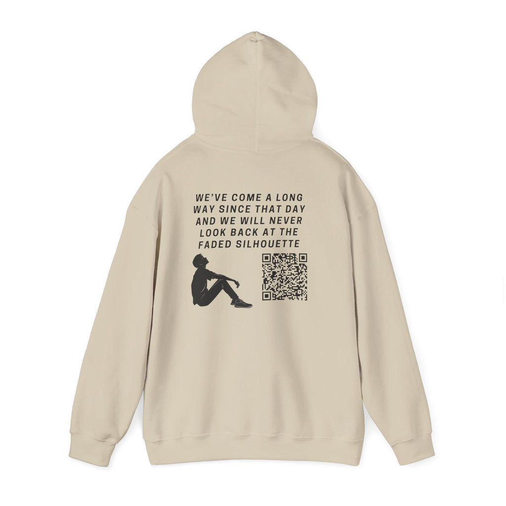 Hoodie — "Press Play fast forward "Emoji Pullover with QR Code Back