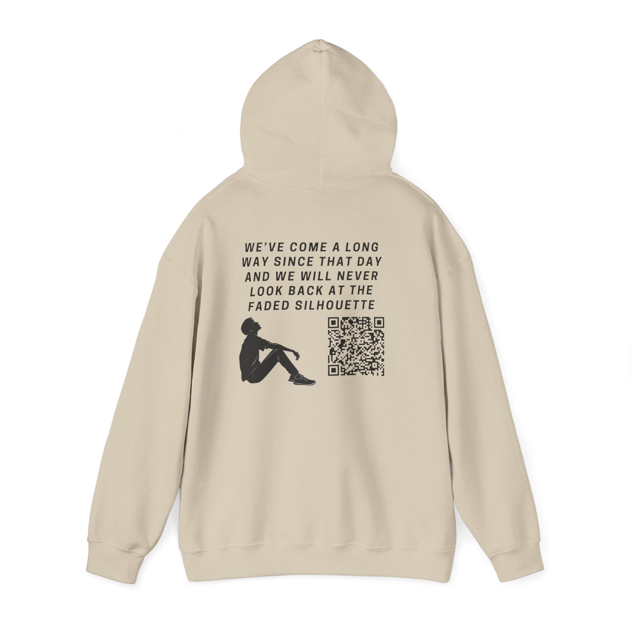 Hoodie — "Press Play fast forward "Emoji Pullover with QR Code Back