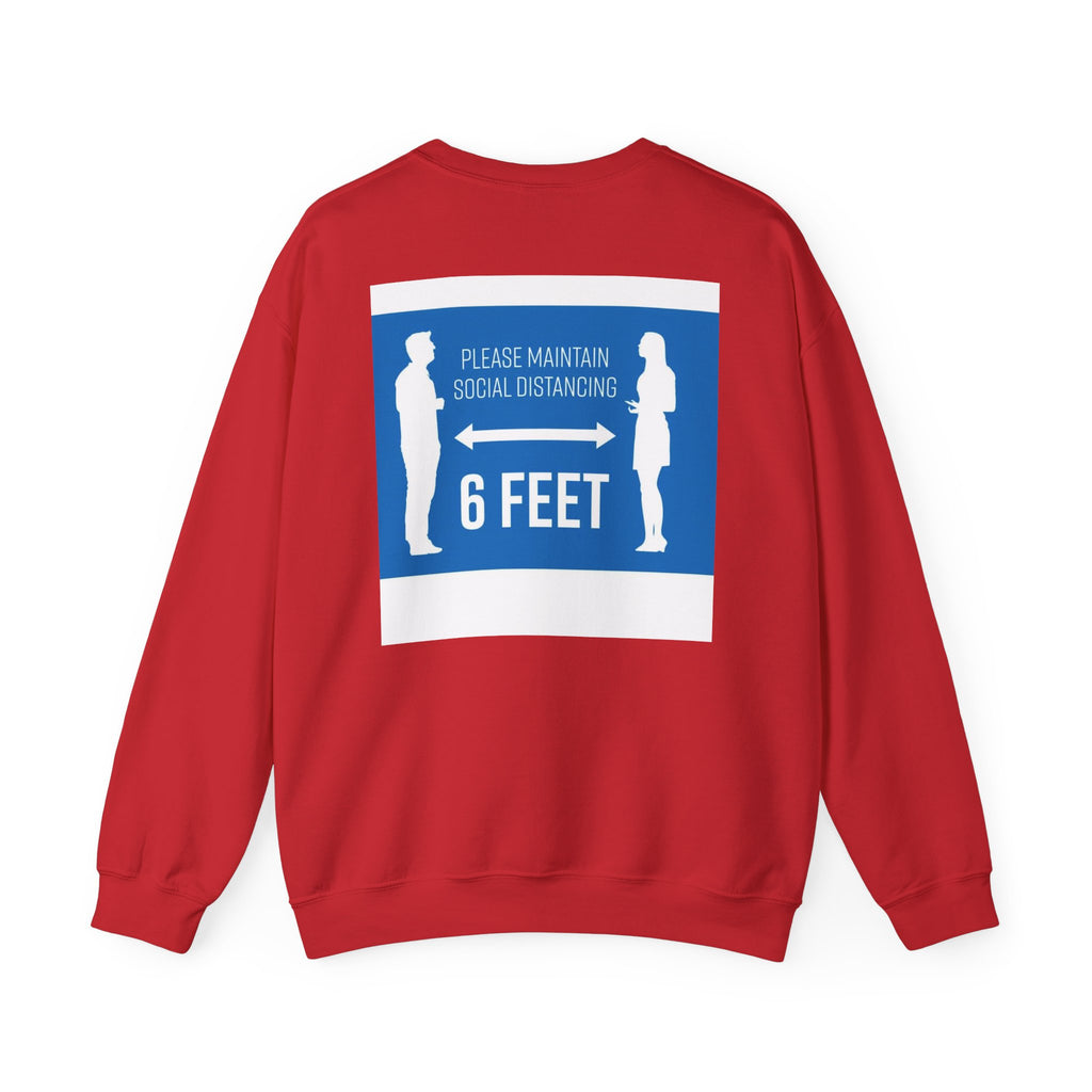 Crewneck Sweatshirt - "Anti Social Social Club" Front Logo & 6 Feet Social Distancing Back Graphic