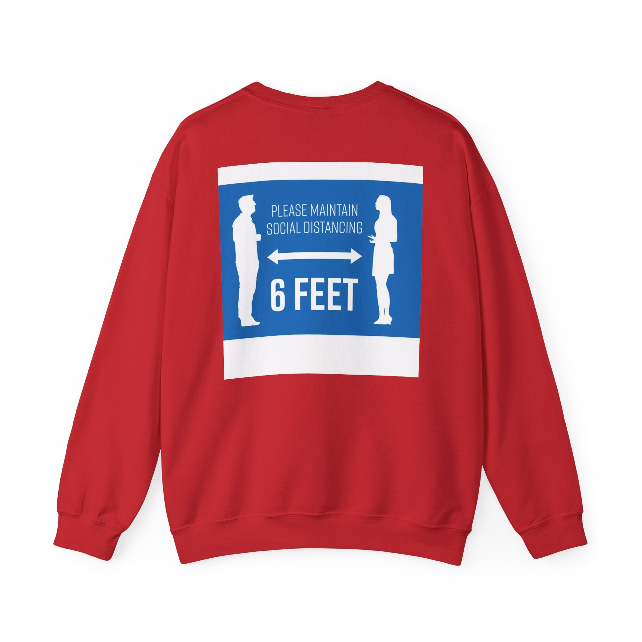 Crewneck Sweatshirt - "Anti Social Social Club" Front Logo & 6 Feet Social Distancing Back Graphic