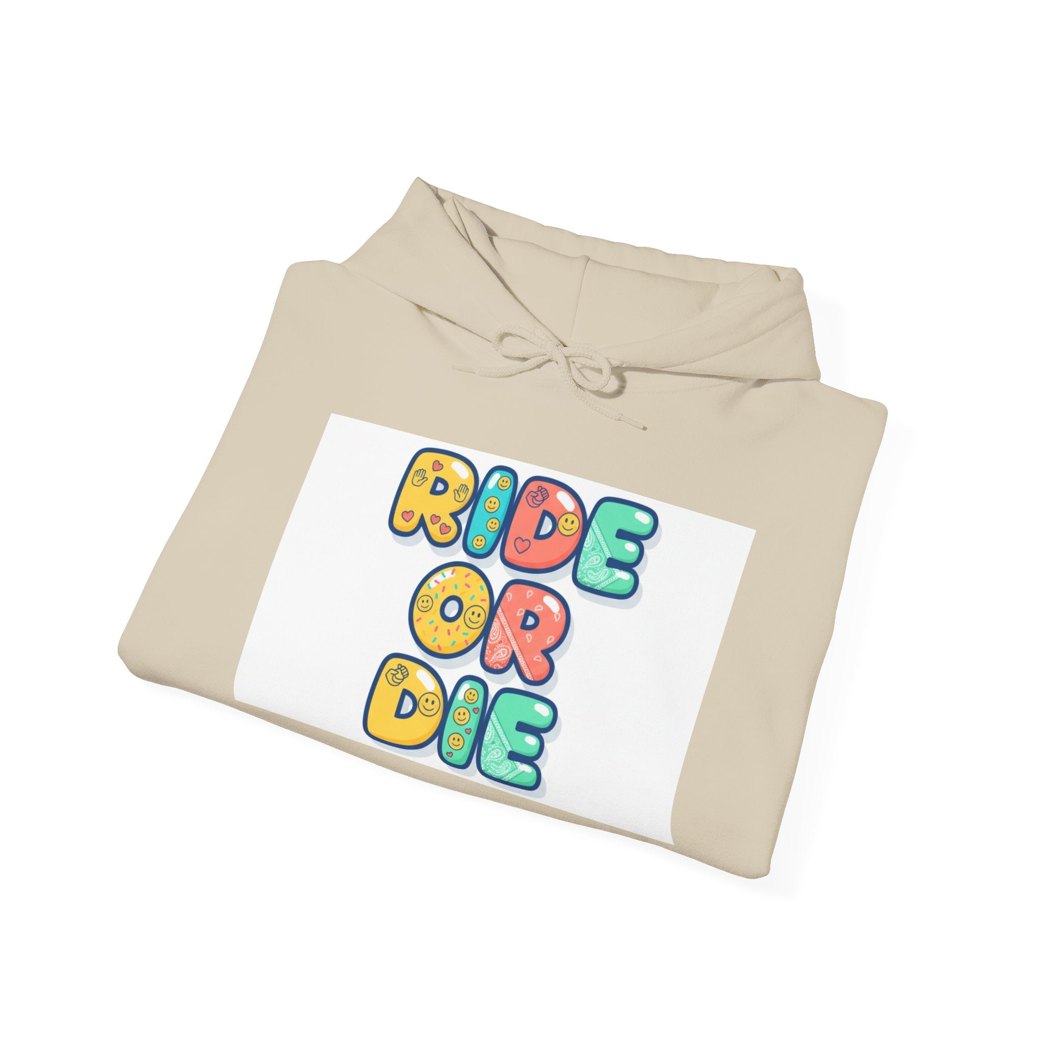 Ride Or Die Hoodie | Galentine’s Friendship Sweatshirt, Pink Red Chunky Type