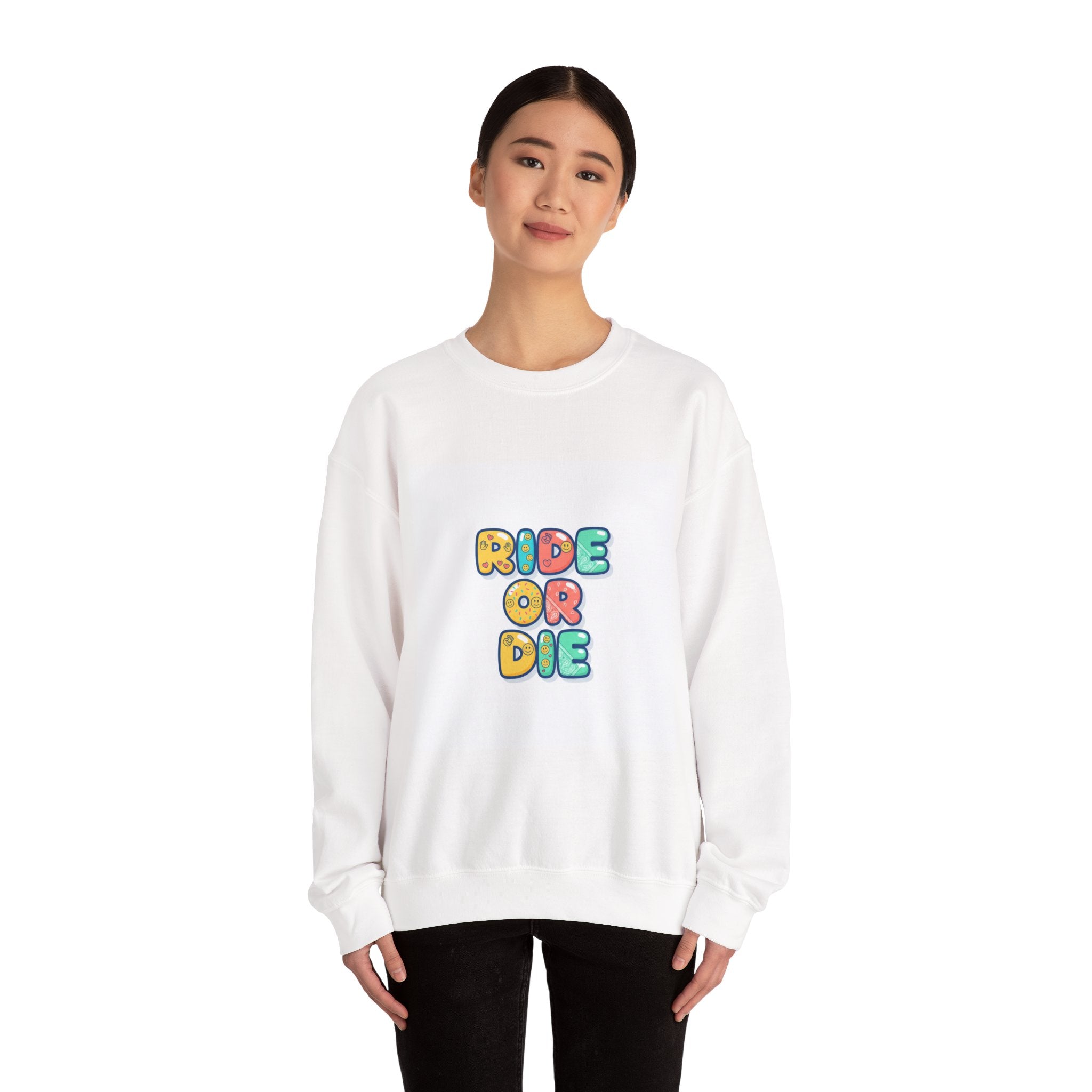 Ride or Die Sweatshirt | Galentine's Friendship Crewneck, Bestie Matching Pullover