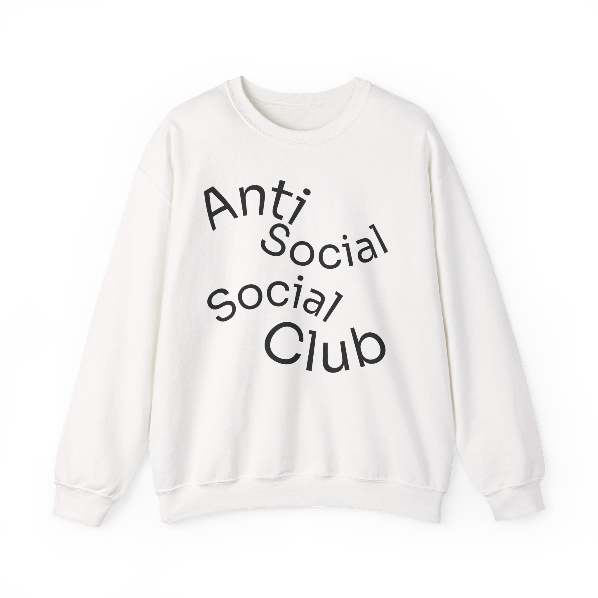 Crewneck Sweatshirt - "Anti Social Social Club" Front Logo & 6 Feet Social Distancing Back Graphic