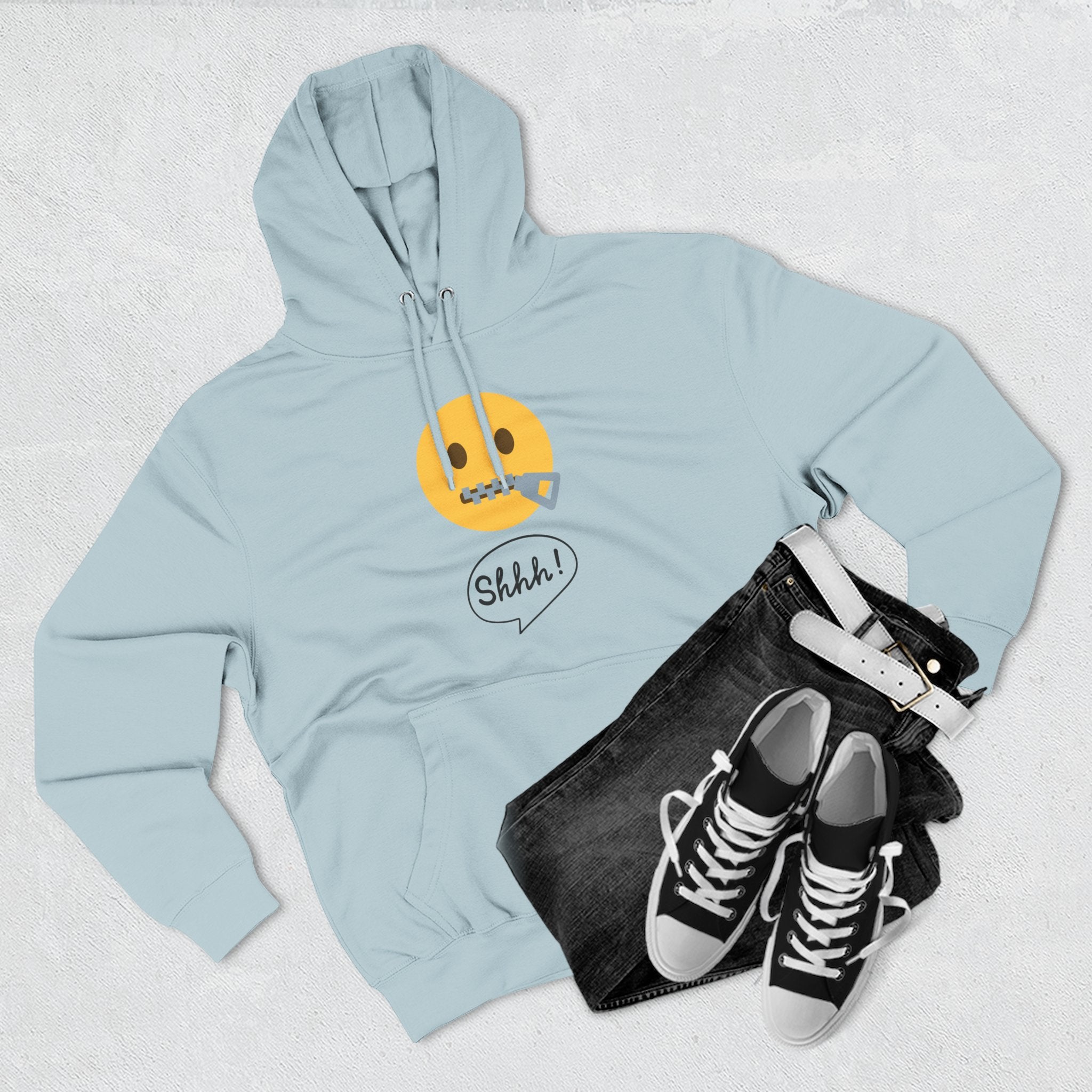 Hoodie — "Excuse Me?" QR Code Graphic Fleece Hoodie