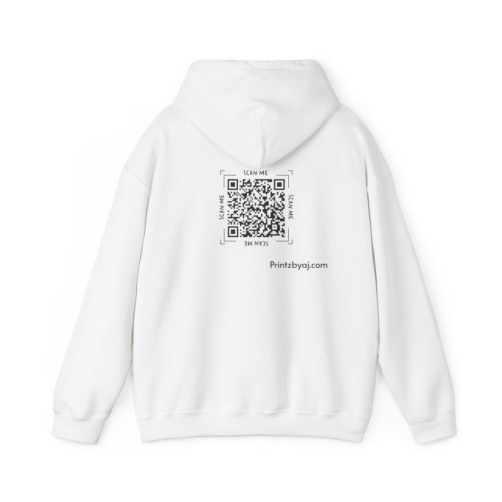 Beast Mode Emoji Hoodie with QR Code Back — Funny Gym Motivation Sweatshirt