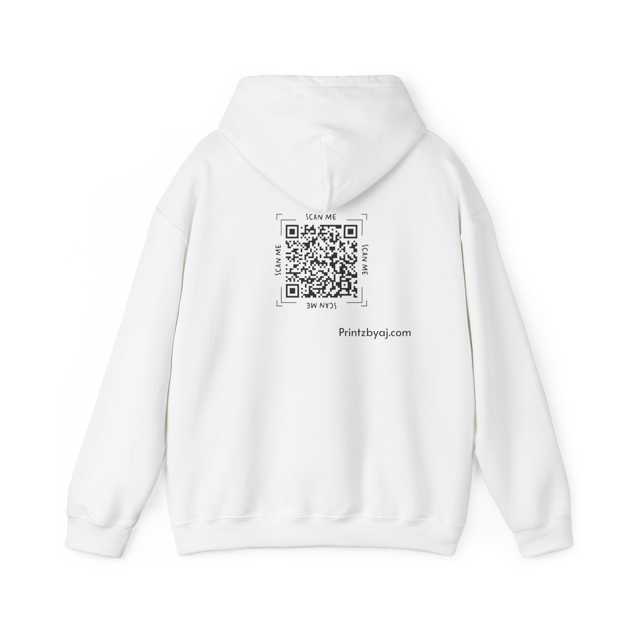 Beast Mode Emoji Hoodie with QR Code Back — Funny Gym Motivation Sweatshirt