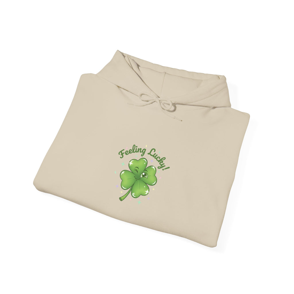 Feeling Lucky four leaf clover Hoodie | luck energy design, green luck