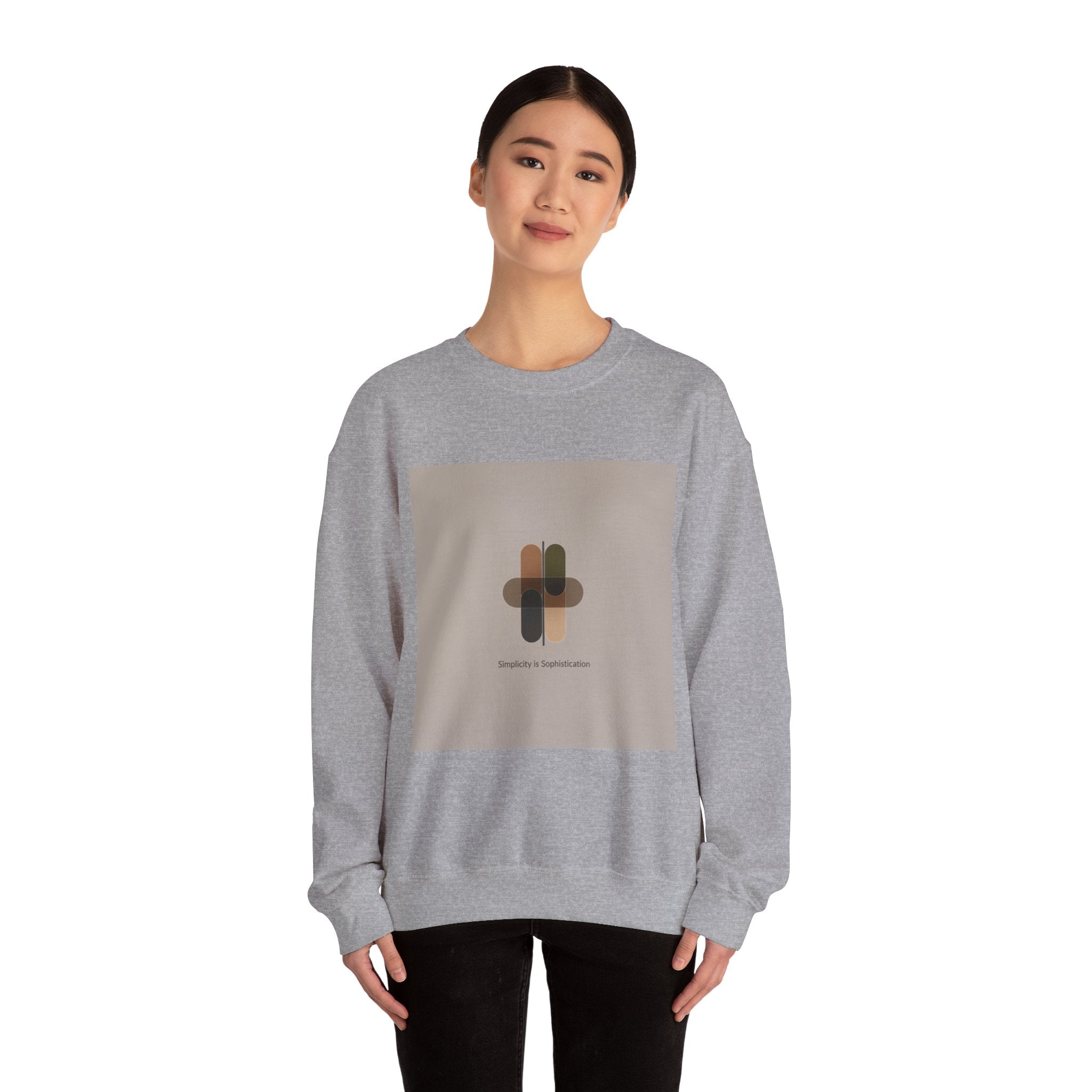 Minimal Geometric Motif Sweatshirt | Quiet Luxury, Neutral Minimalist
