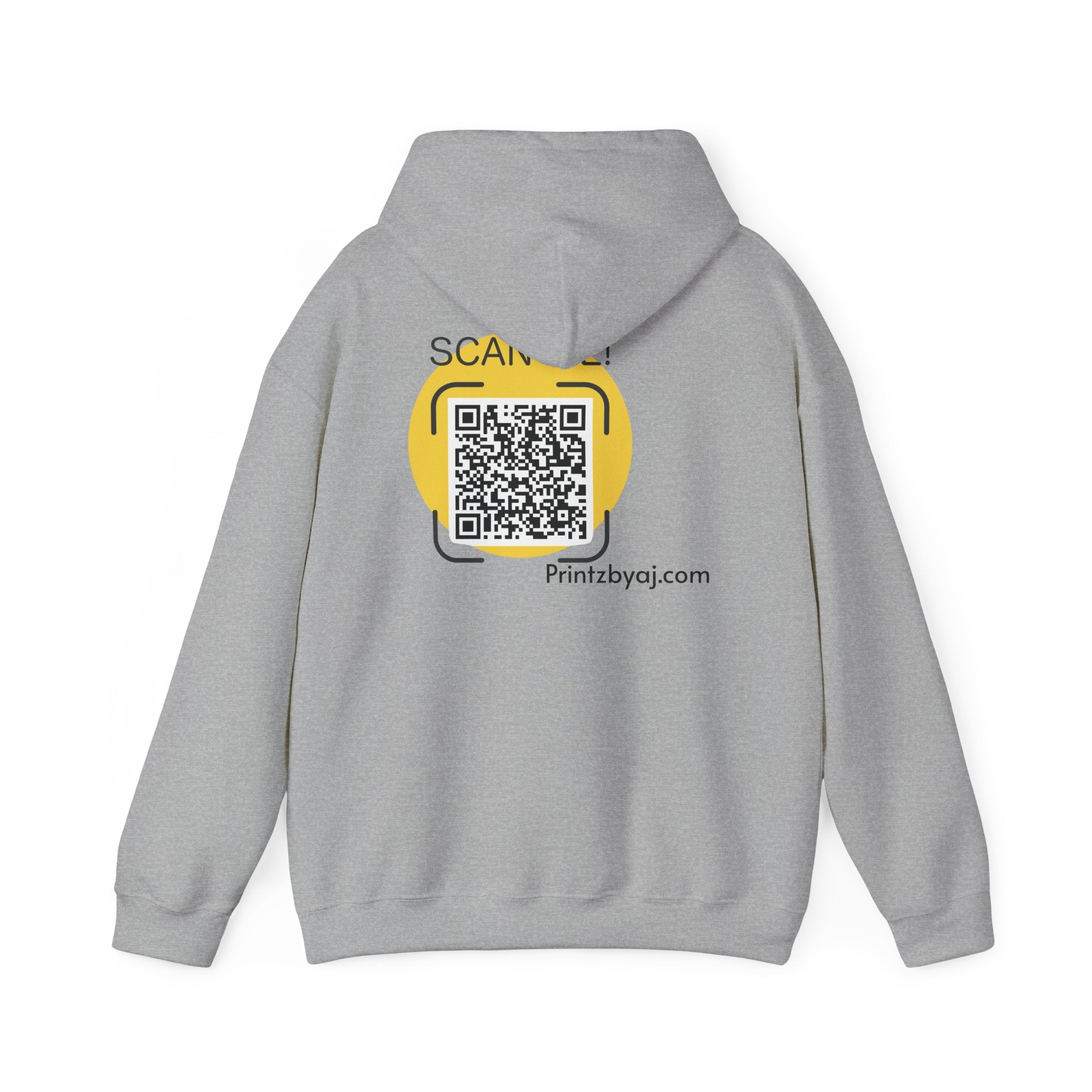80's Mode Hoodie - Retro 1980s Script Pullover with Back QR Code