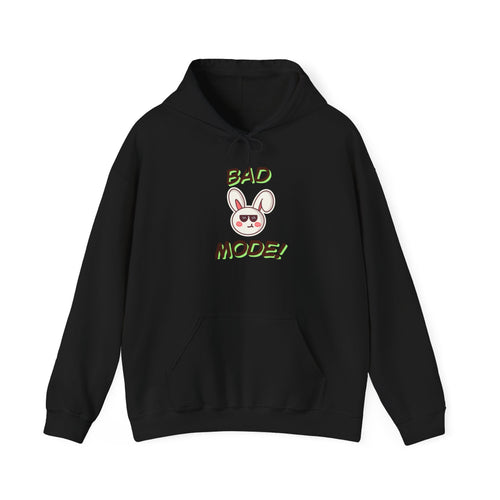 Bad "Bunny" Mode Hoodie — Cute Bunny 'Bad Mode!' Front + 'Scan Me' QR Back