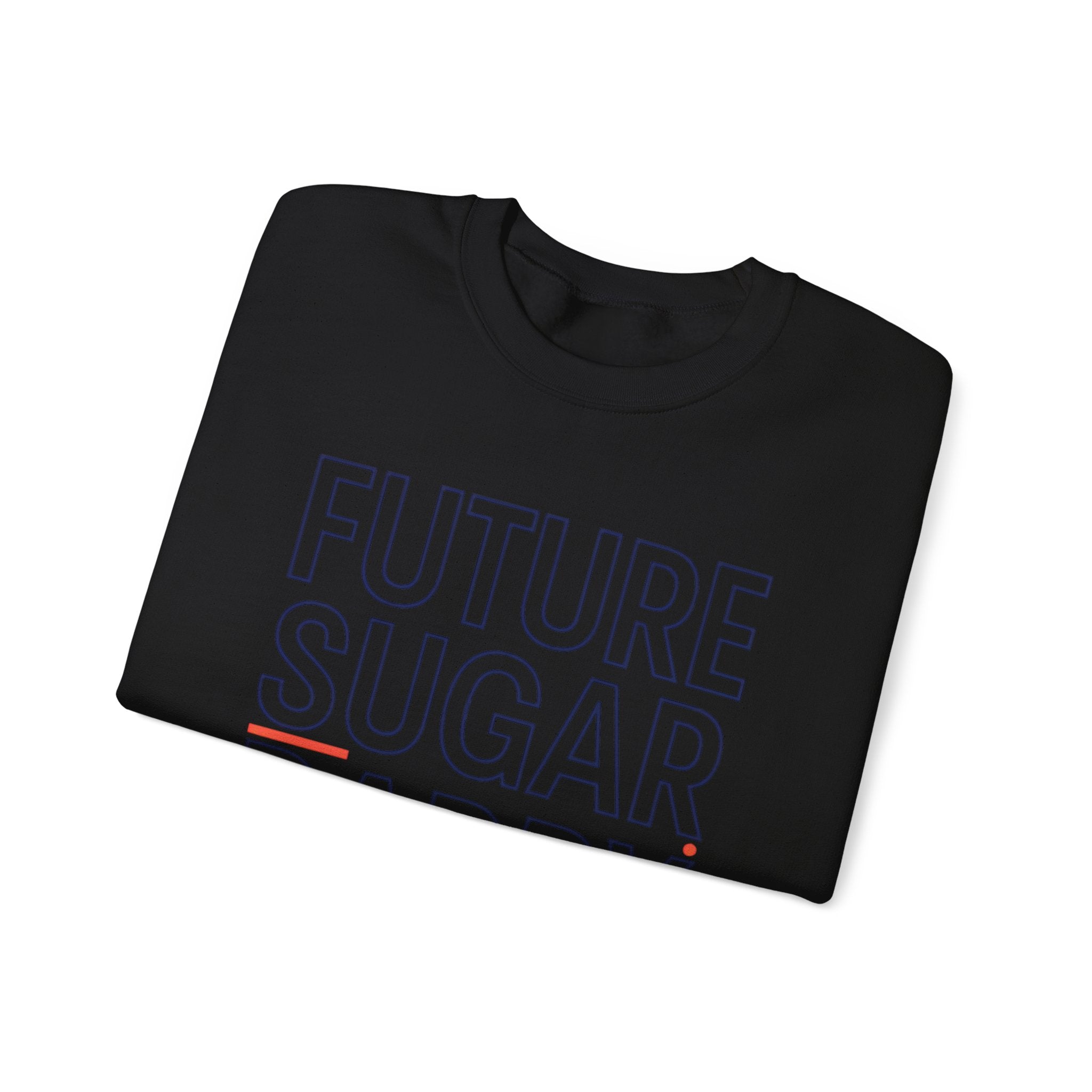 Future Sugar Daddy Crewneck, Outline-Only Type, Hollow Letter Typography
