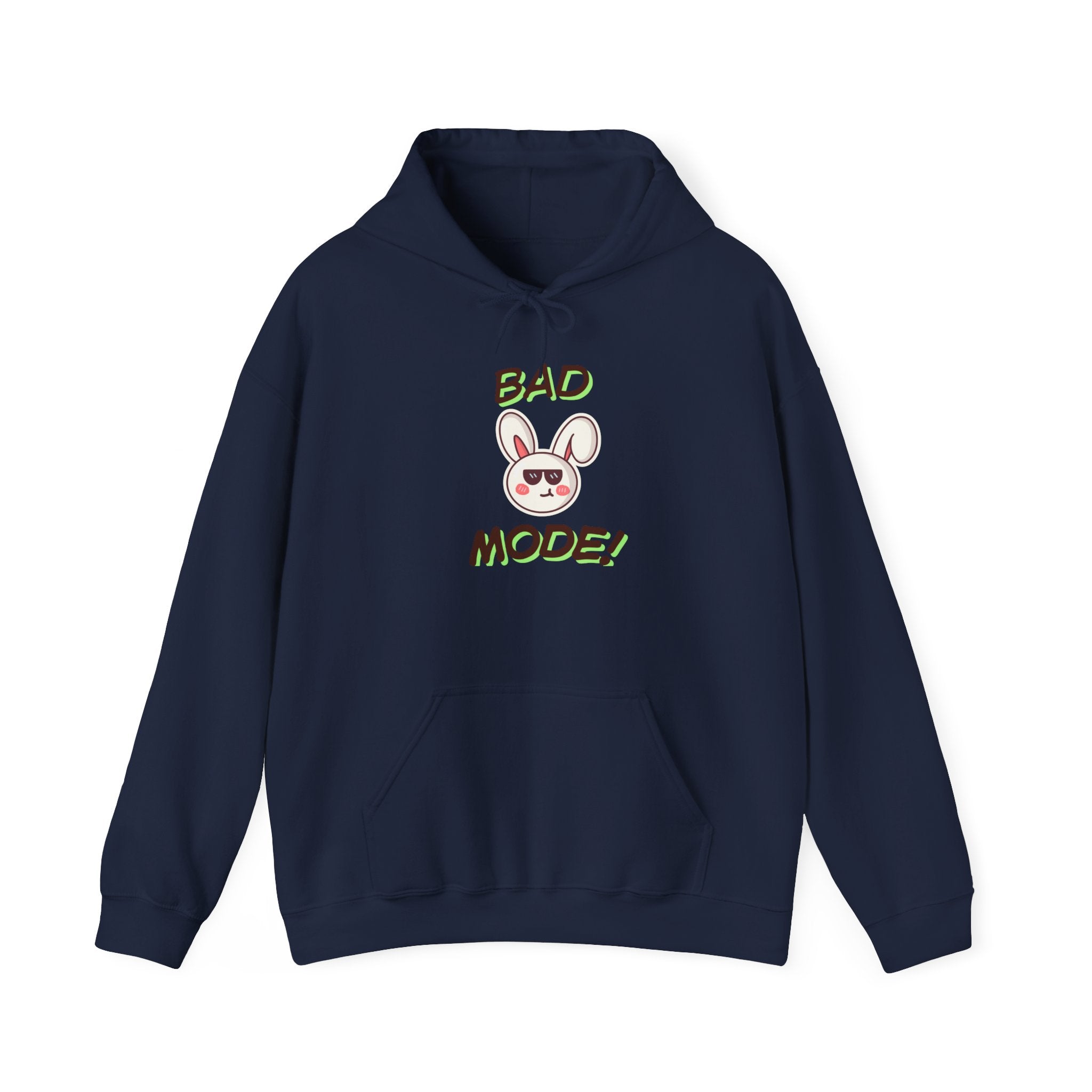 Bad "Bunny" Mode Hoodie — Cute Bunny 'Bad Mode!' Front + 'Scan Me' QR Back
