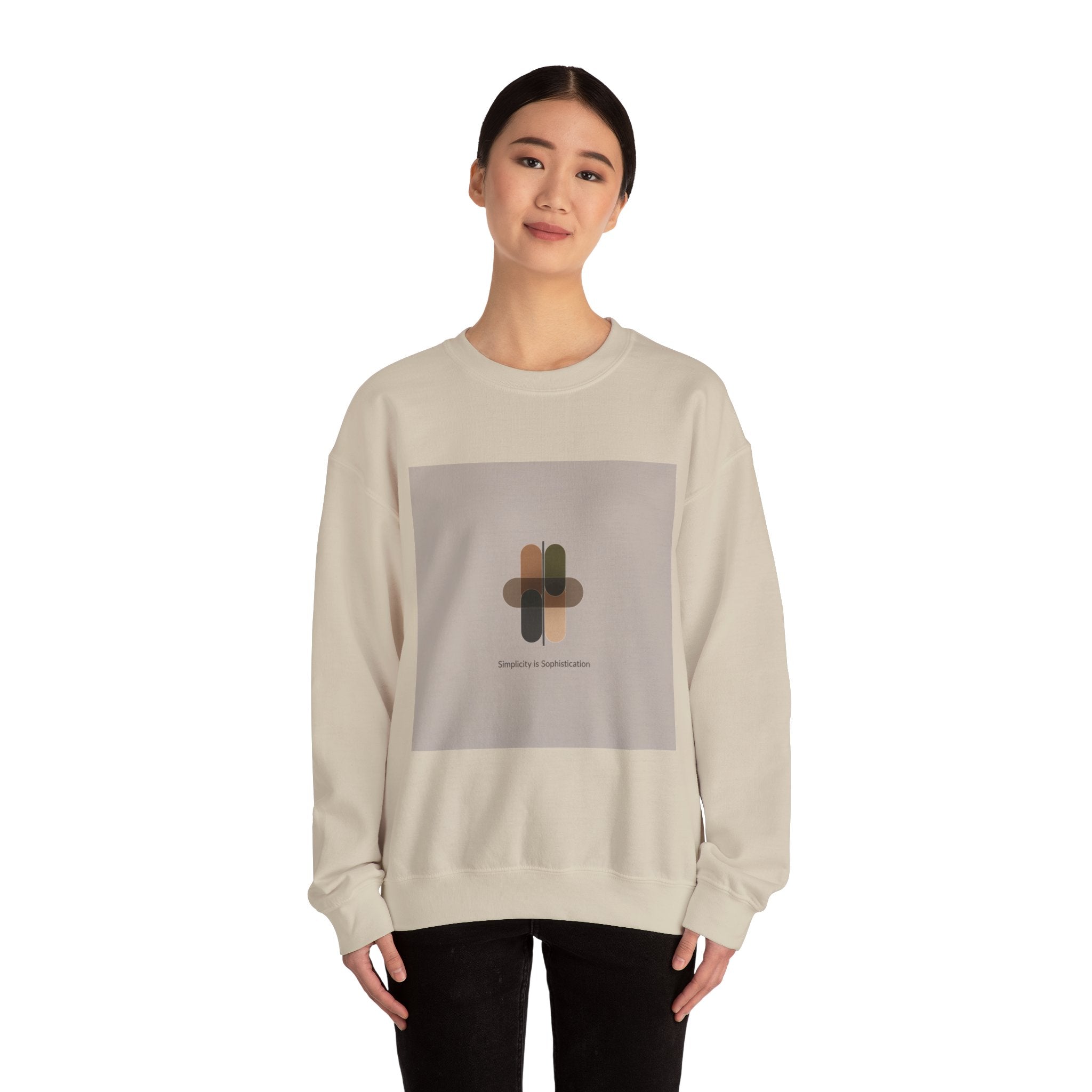 Minimal Geometric Motif Sweatshirt | Quiet Luxury, Neutral Minimalist