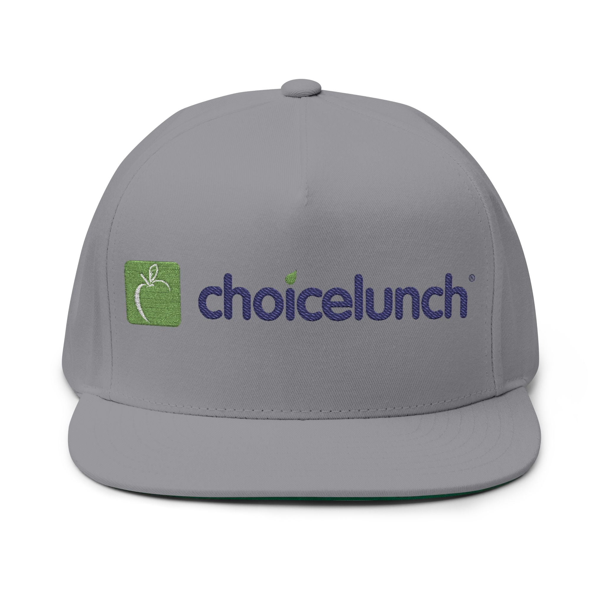 Embroidered Flat Bill Cap — ChoiceLunch Logo Snapback