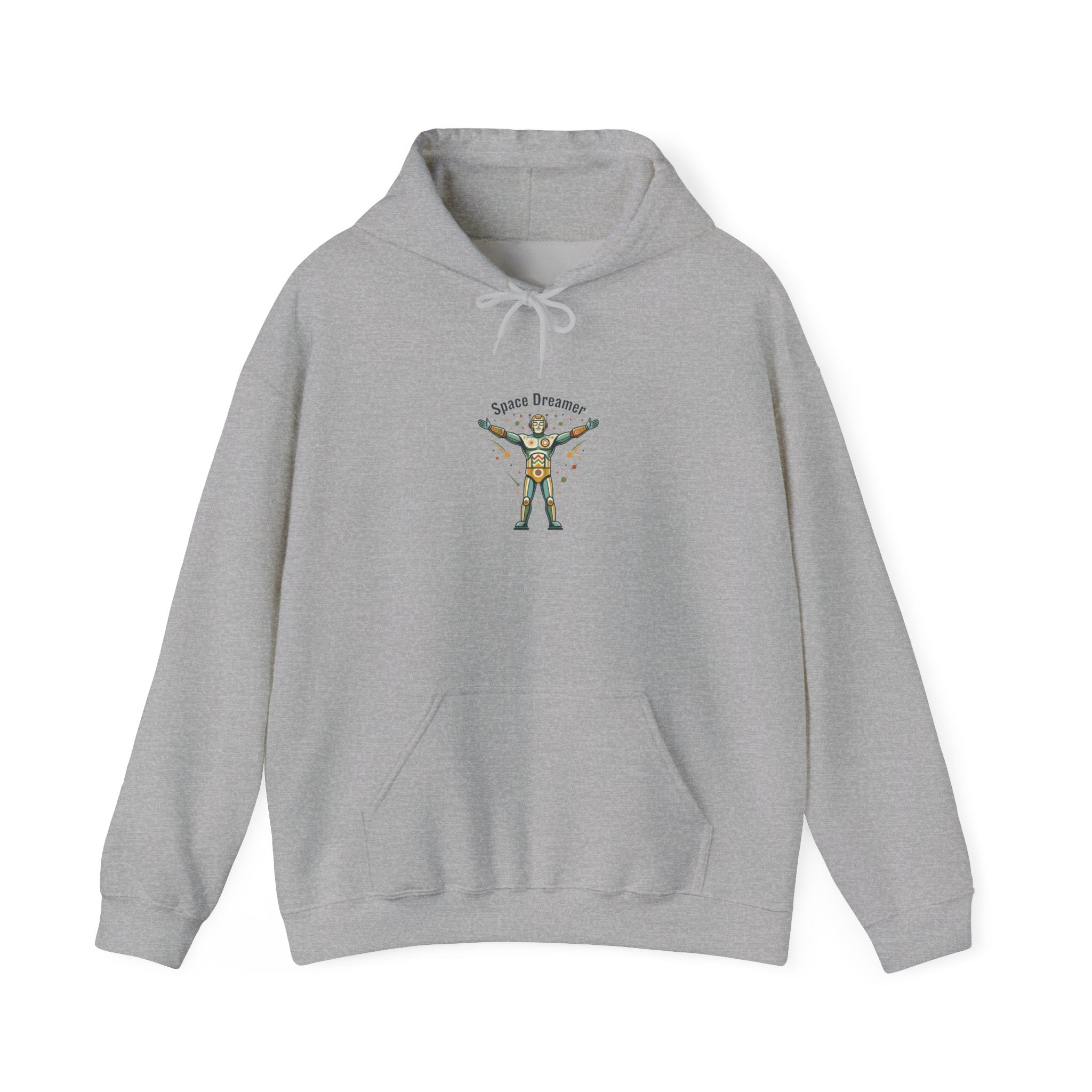 Mid-Century Space Art Hoodie | Retro-Futurism, Starburst Rocket