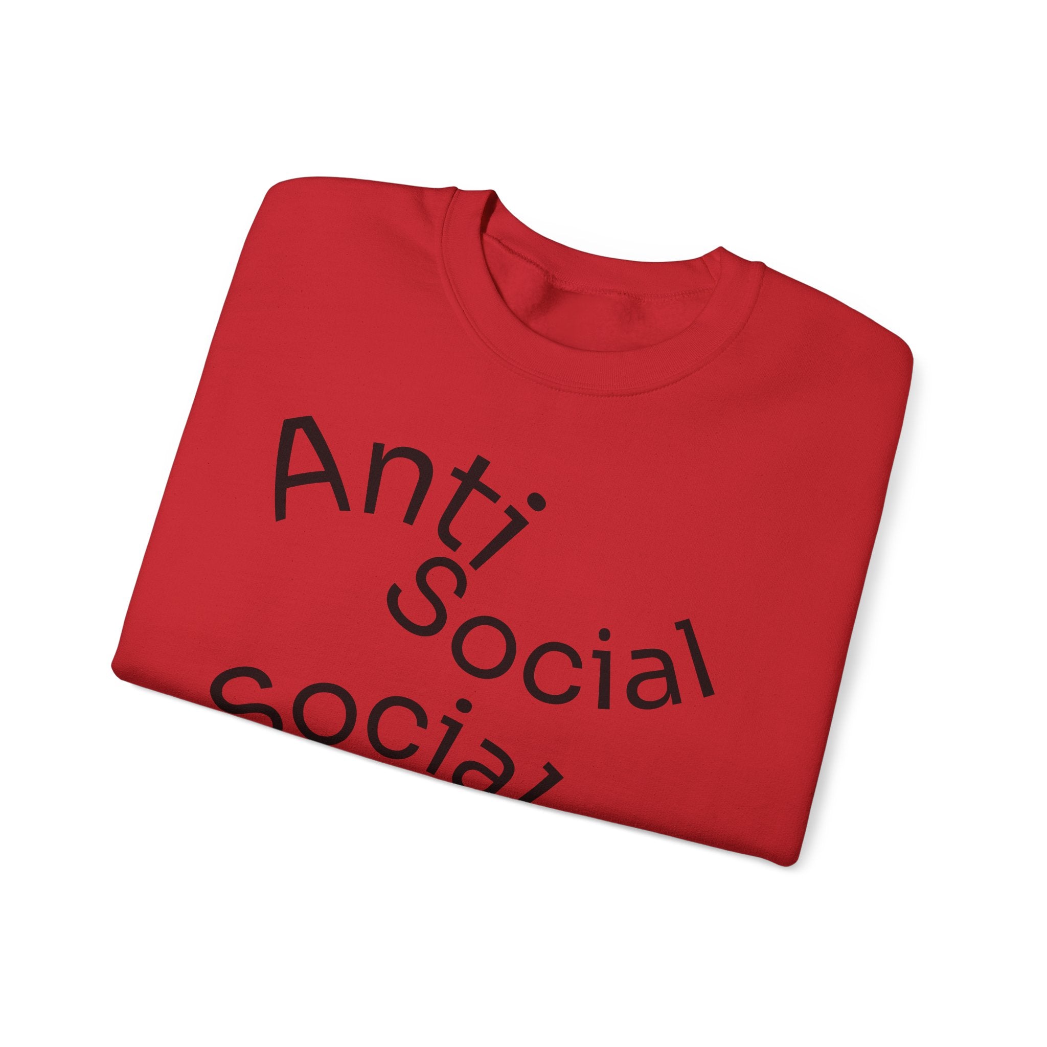 Crewneck Sweatshirt - "Anti Social Social Club" Front Logo & 6 Feet Social Distancing Back Graphic