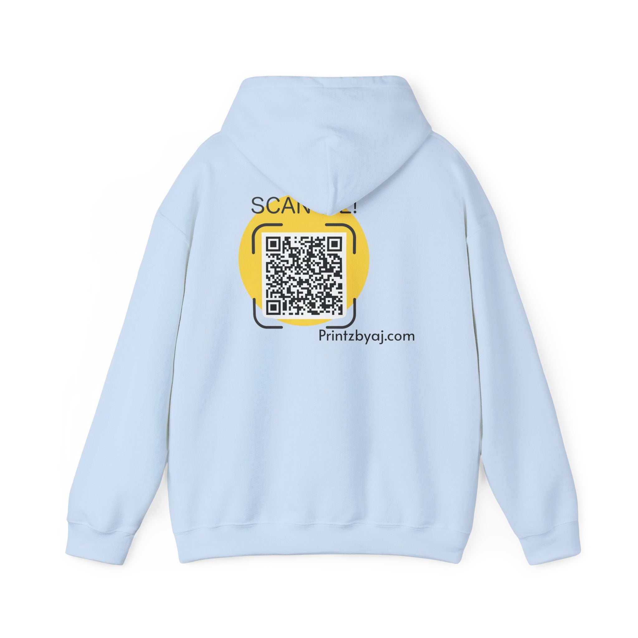 80's Mode Hoodie - Retro 1980s Script Pullover with Back QR Code