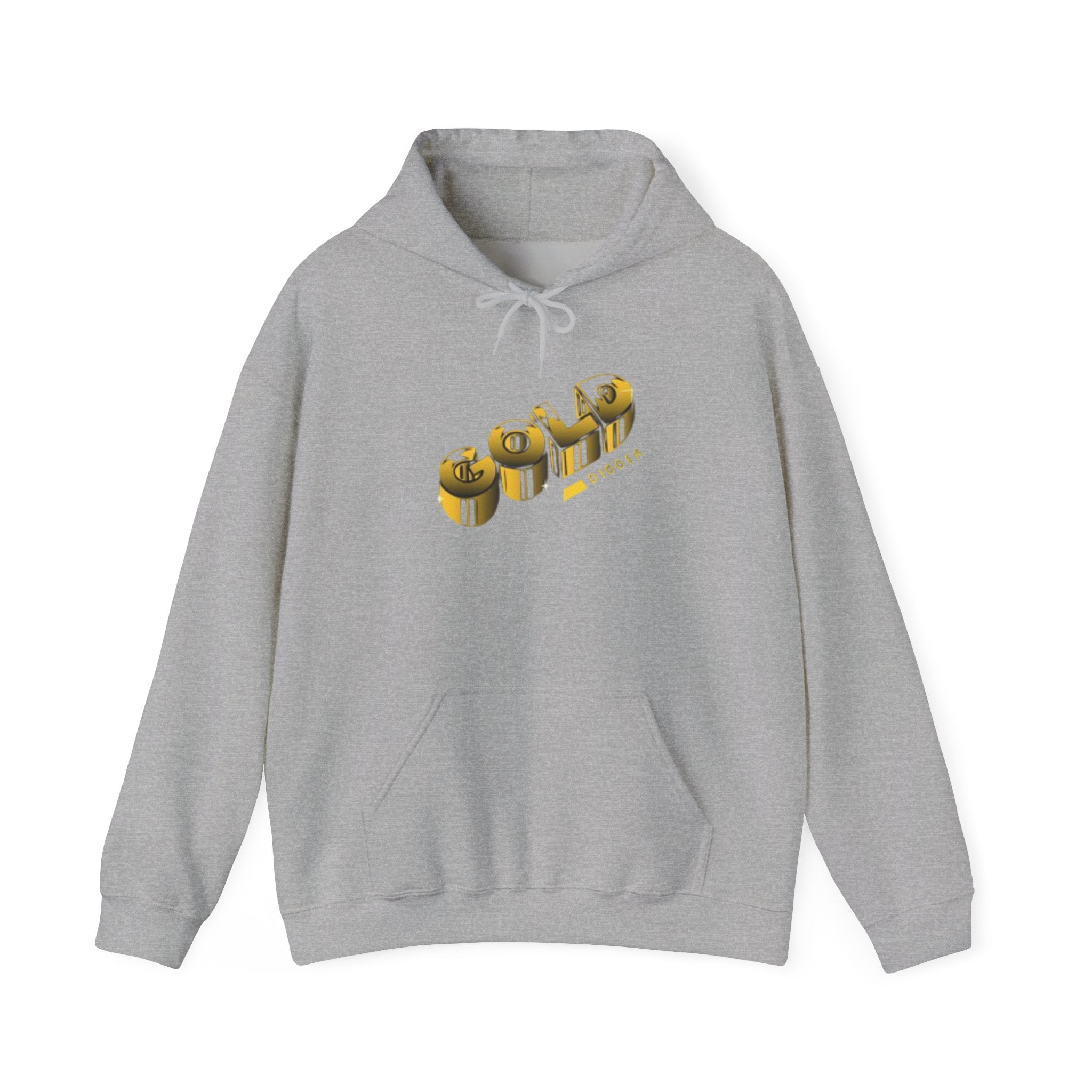 Graphic Hoodie — 3D Gold 'OWO' Design with QR Back Print
