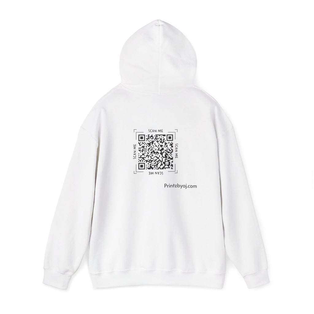 Beast Mode Emoji Hoodie with QR Code Back — Funny Gym Motivation Sweatshirt
