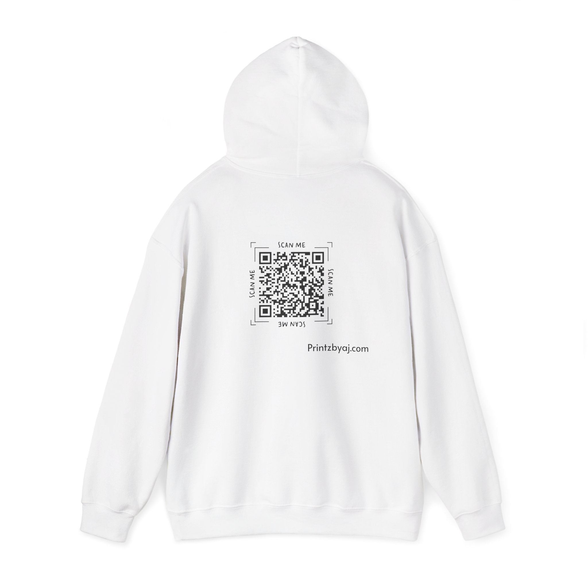 Beast Mode Emoji Hoodie with QR Code Back — Funny Gym Motivation Sweatshirt